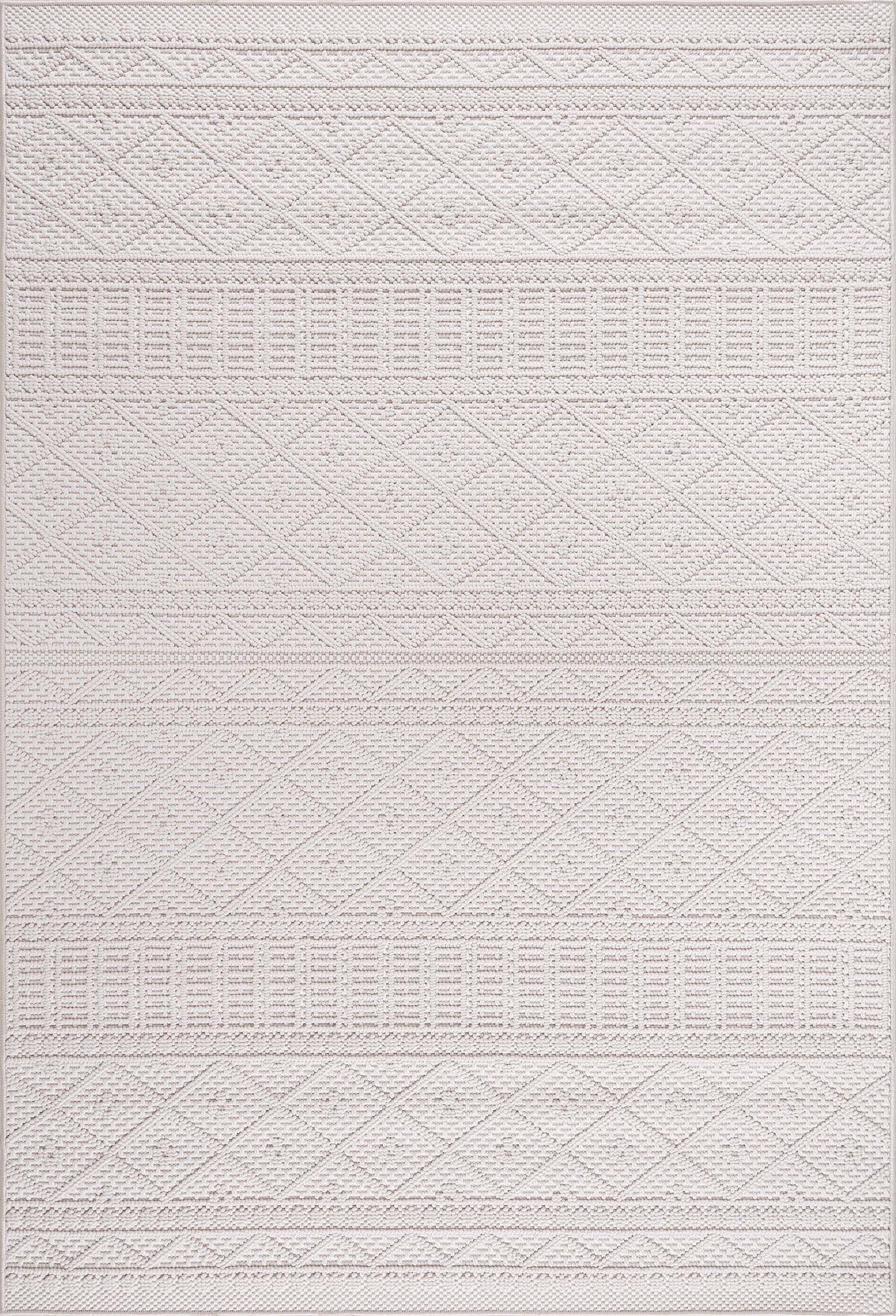 Micro Loop Area Rugs  GY4 - White / Gray