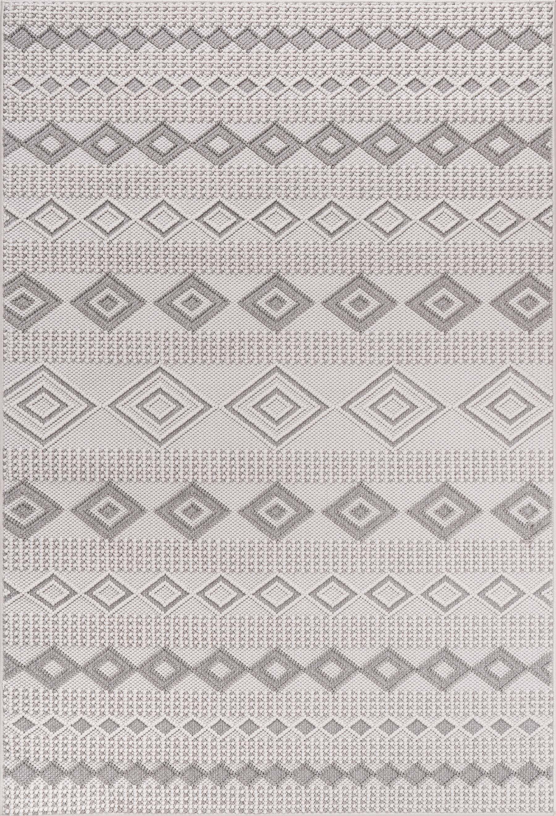 Micro Loop Area Rugs  GY8 - White / Gray
