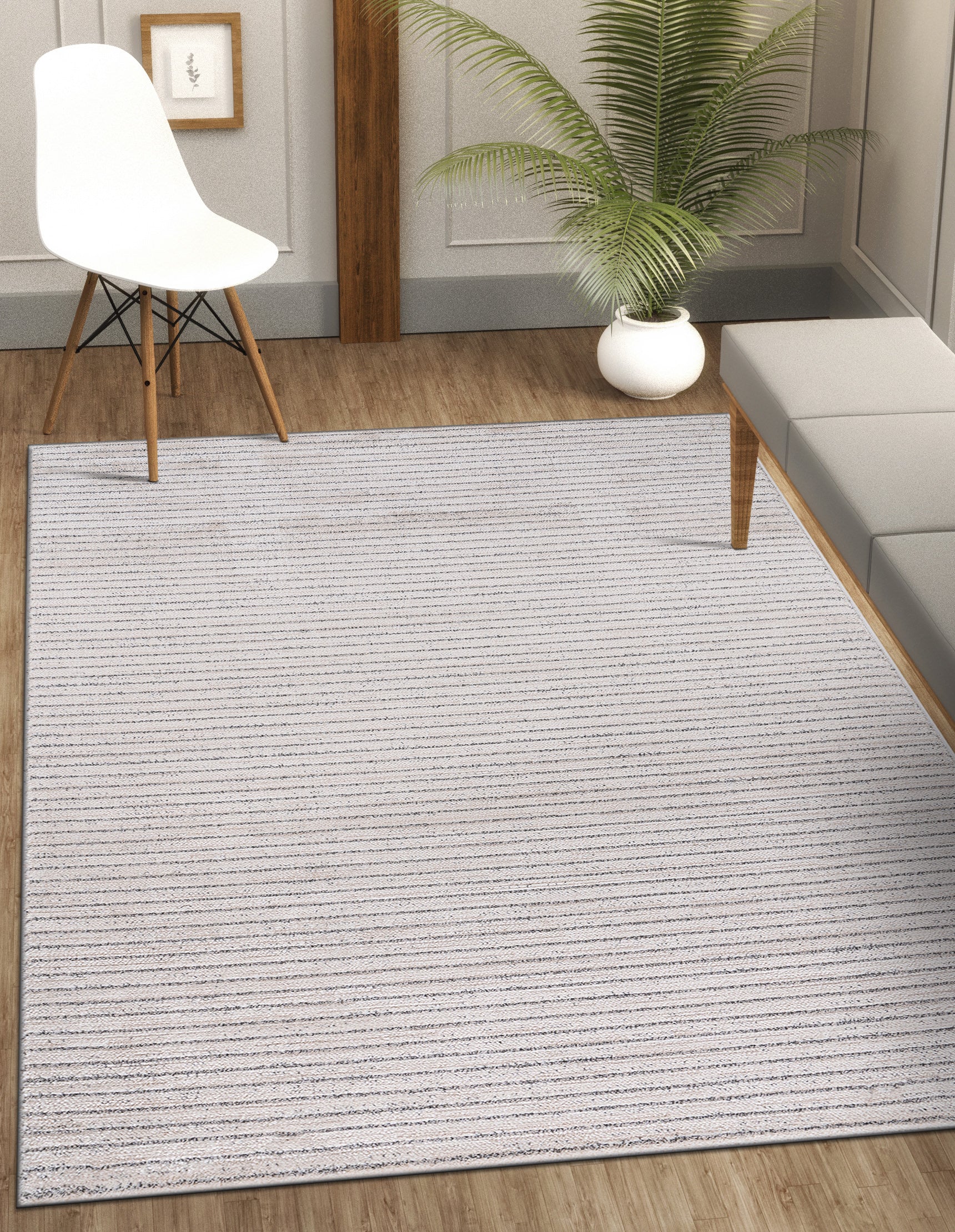 Baby Shag Area Rugs MAT1 - Beige / Gray