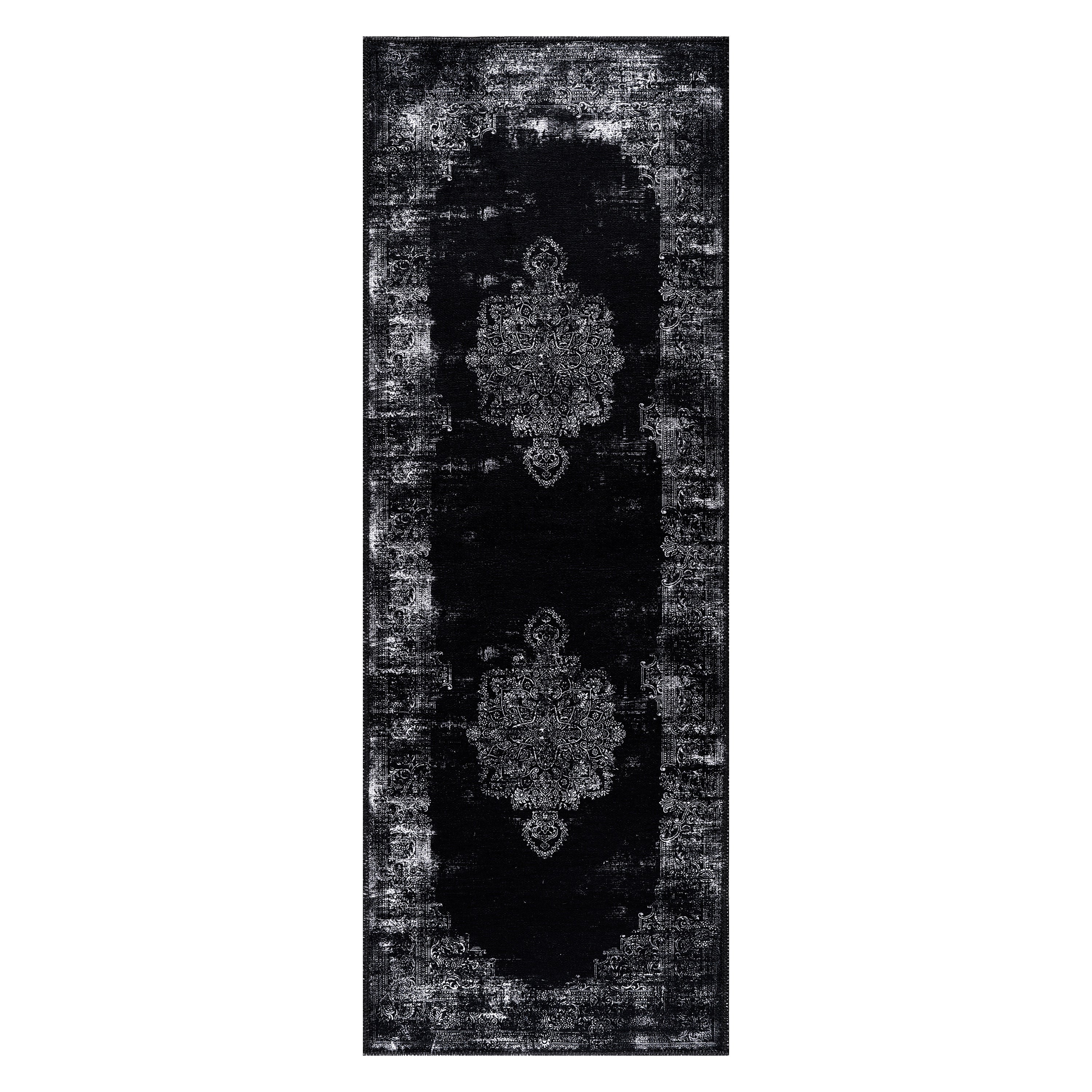 Distressed Area Rugs 2005-Black