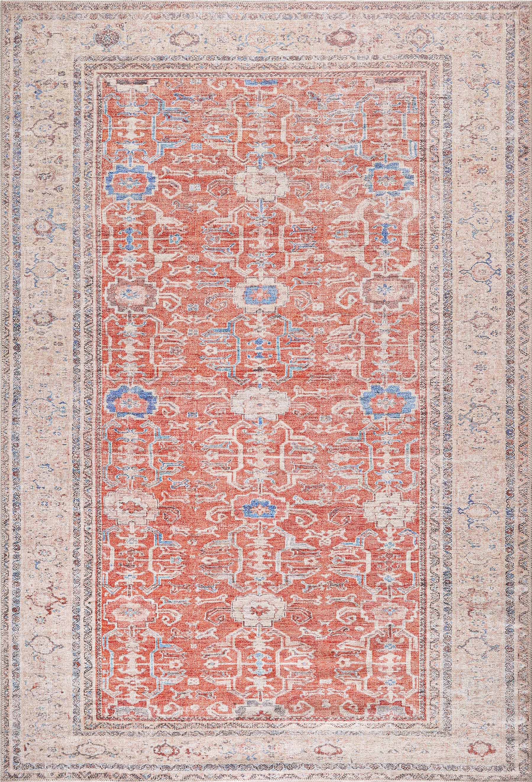 Distressed Area Rugs 2006-Orange