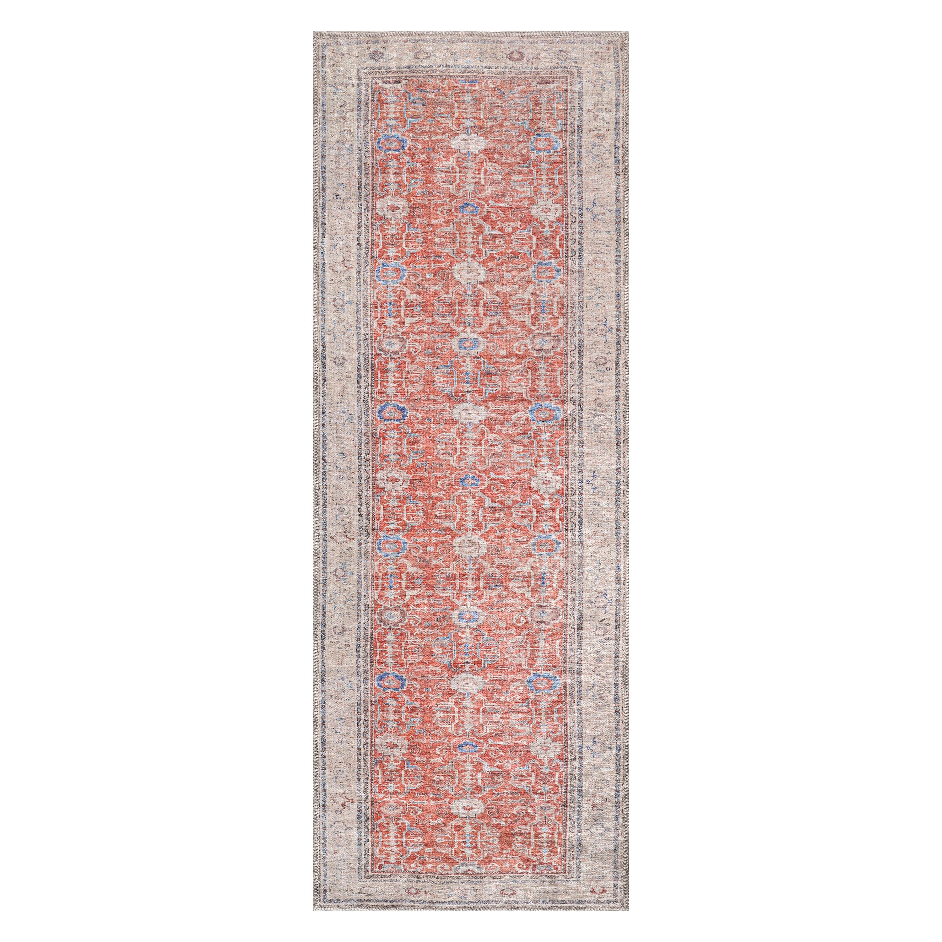 Distressed Area Rugs 2006-Orange