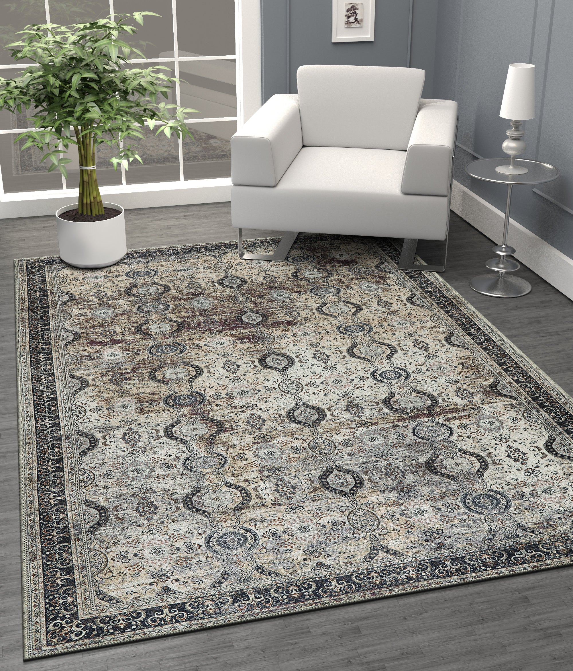 Distressed Area Rugs Olive