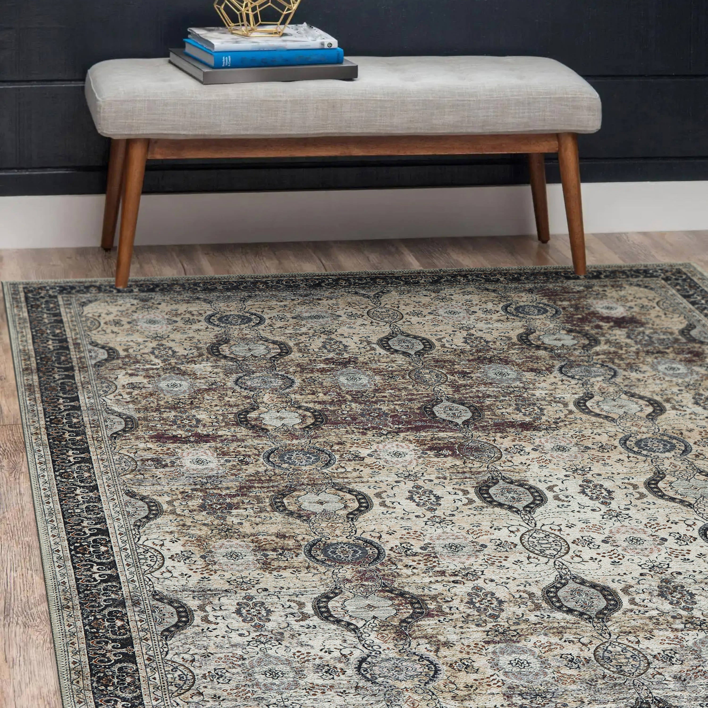 Distressed Area Rugs Olive