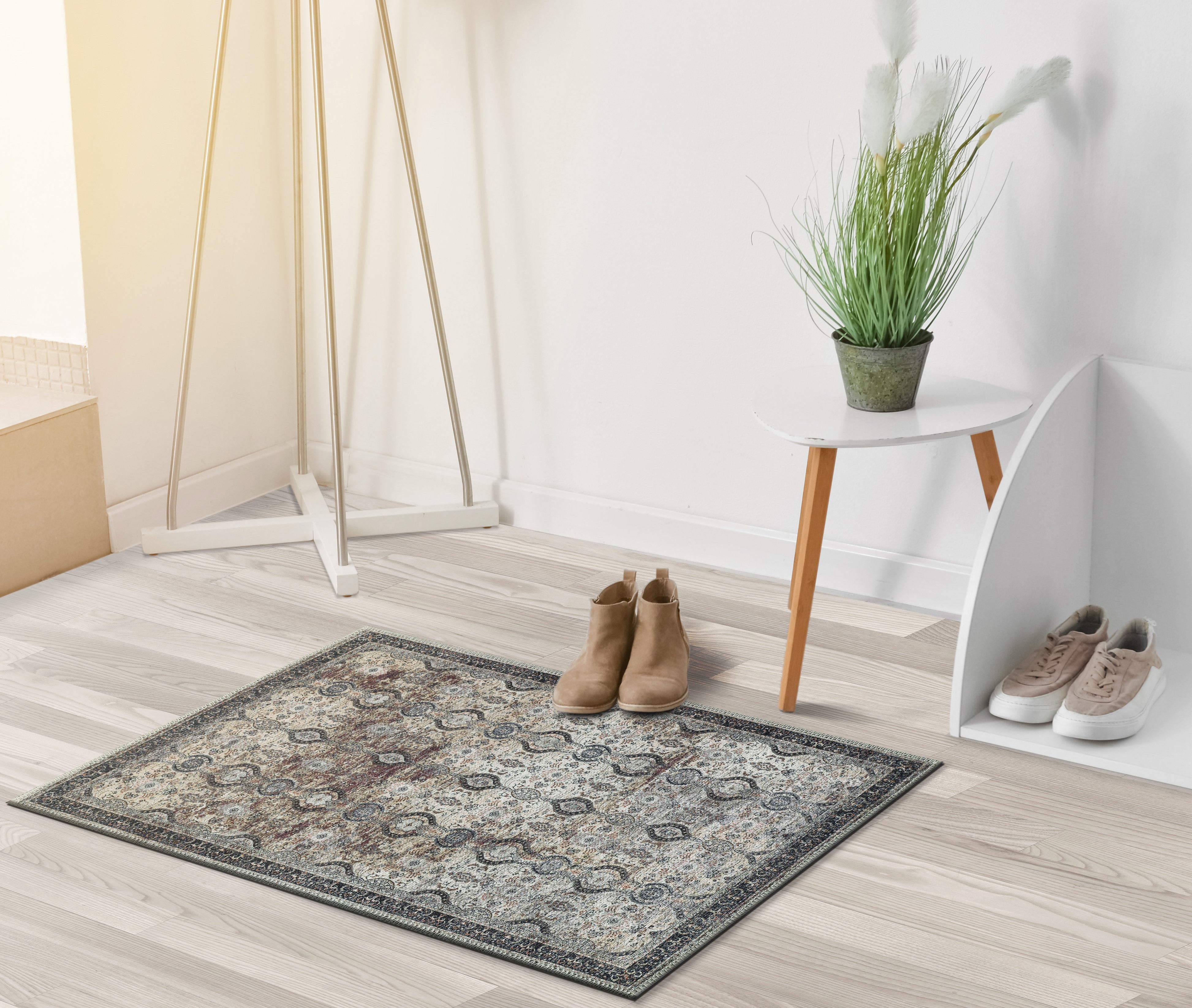 Distressed Area Rugs Olive