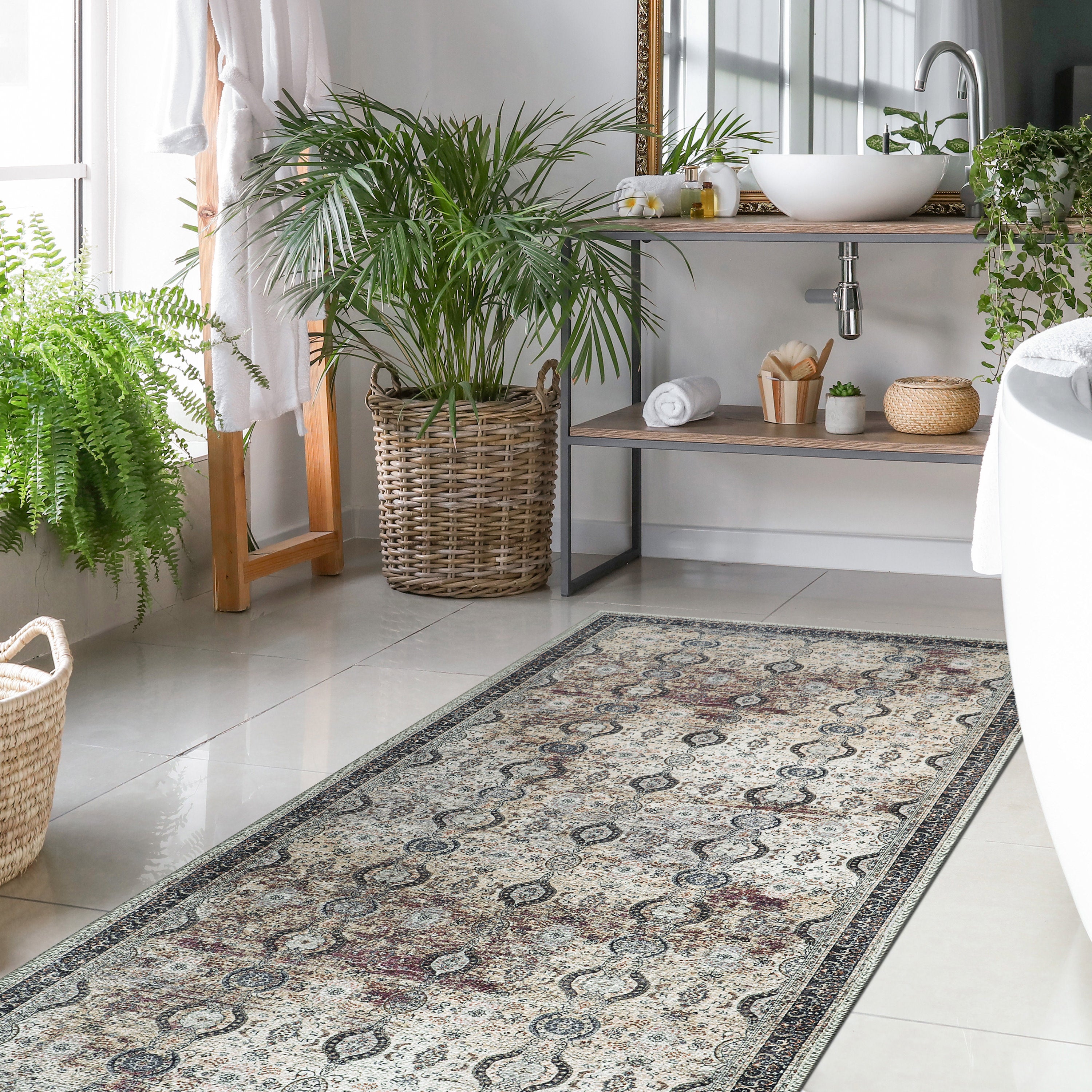 Distressed Area Rugs Olive