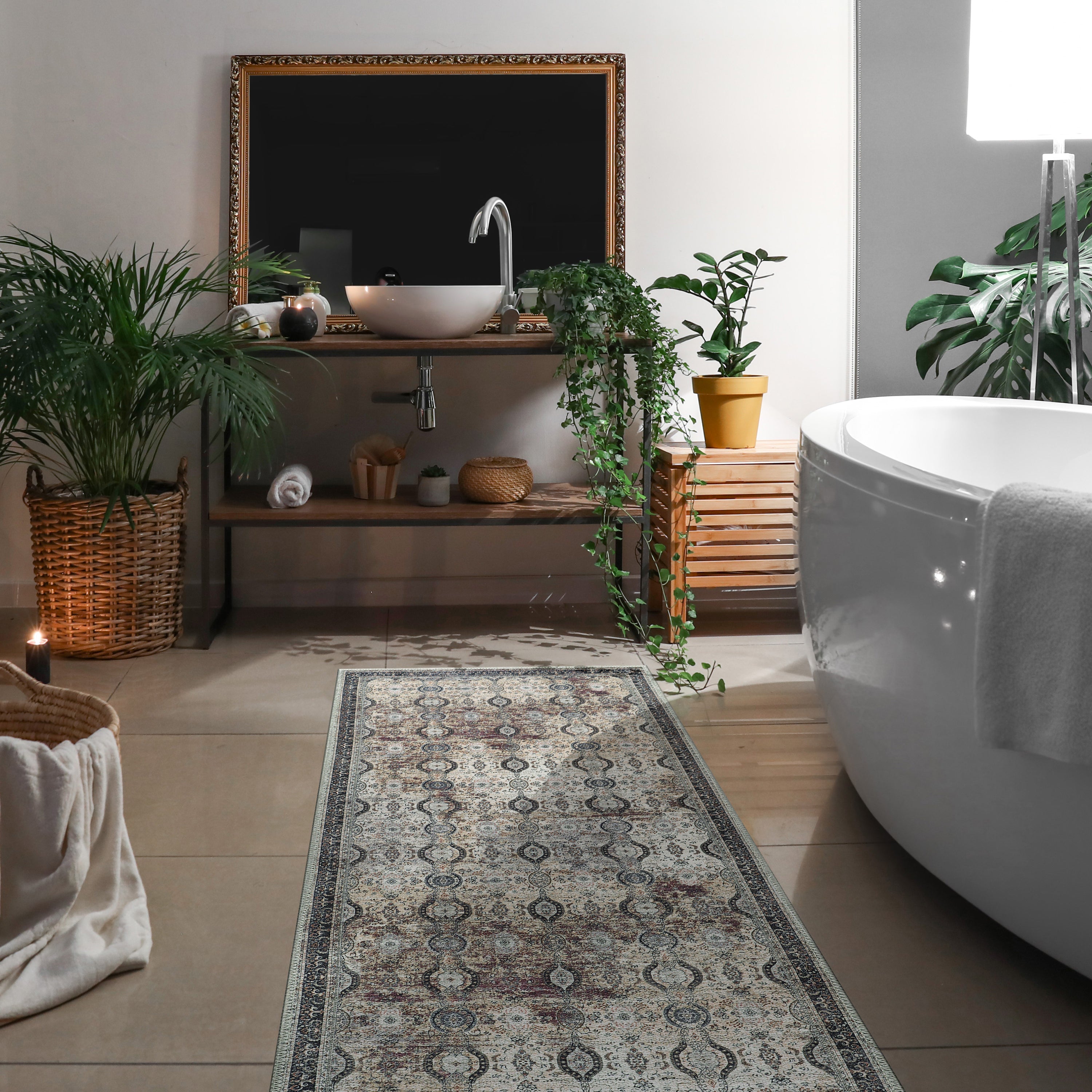 Distressed Area Rugs Olive