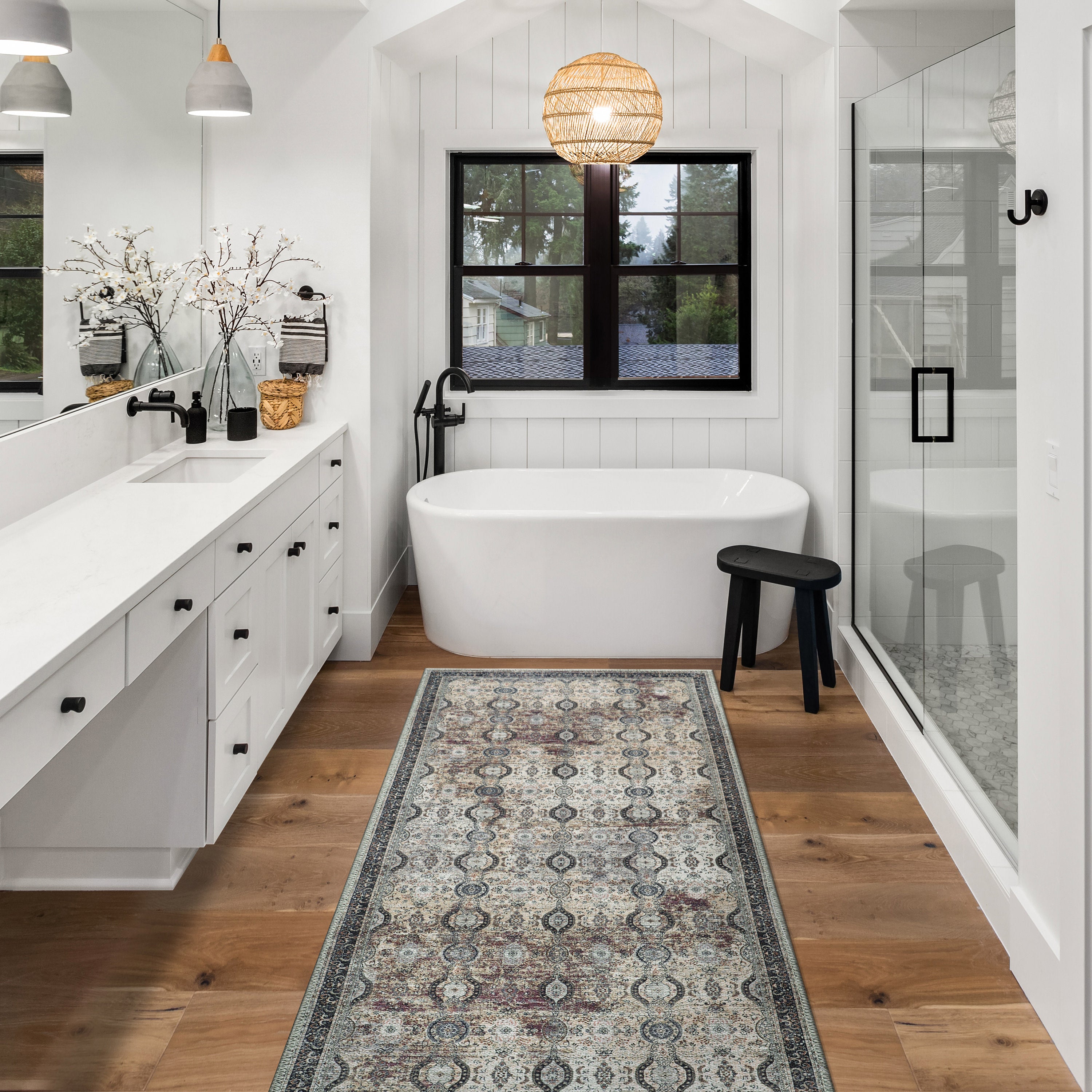 Distressed Area Rugs Olive