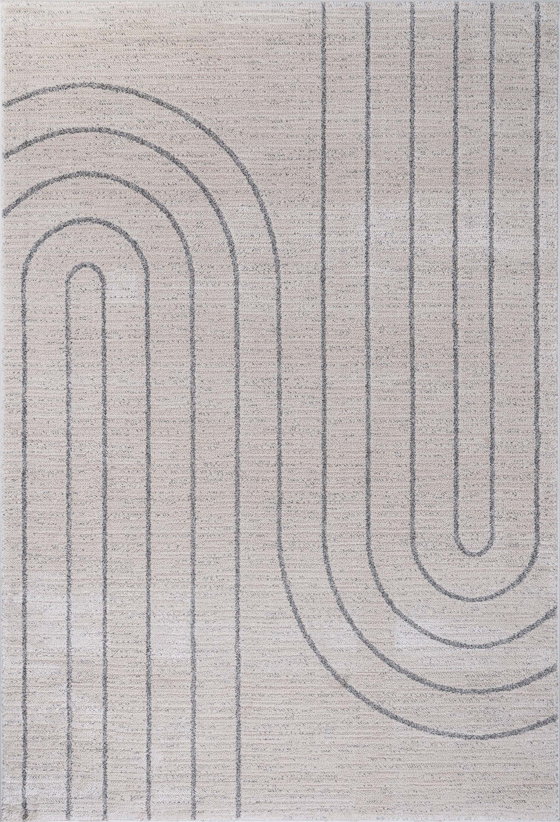 Baby Shag Area Rugs  MAT8 - Beige / Gray