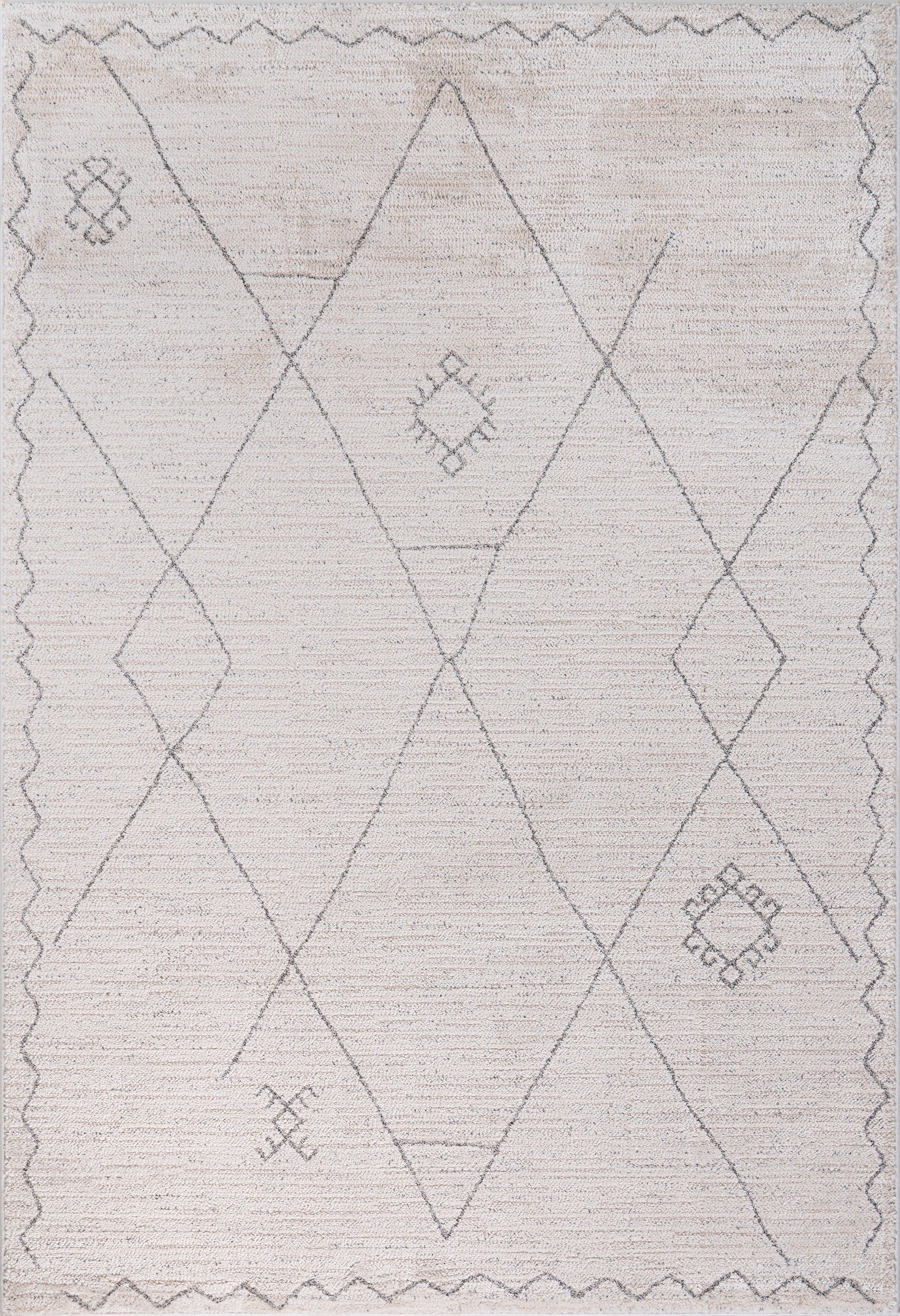 Baby Shag Area Rugs MAT2 - Beige / Gray