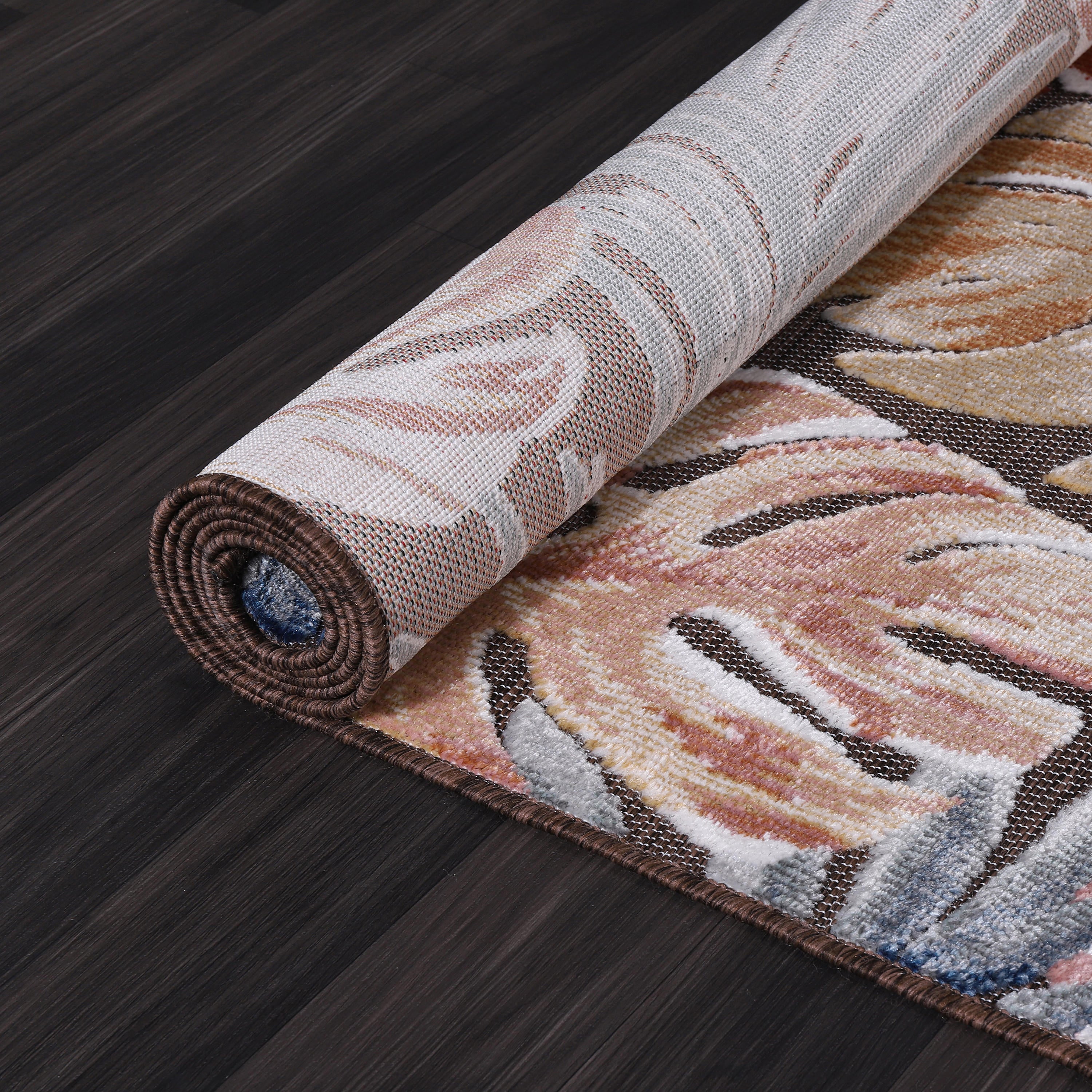 Leaf Outdoor Rug Brown
