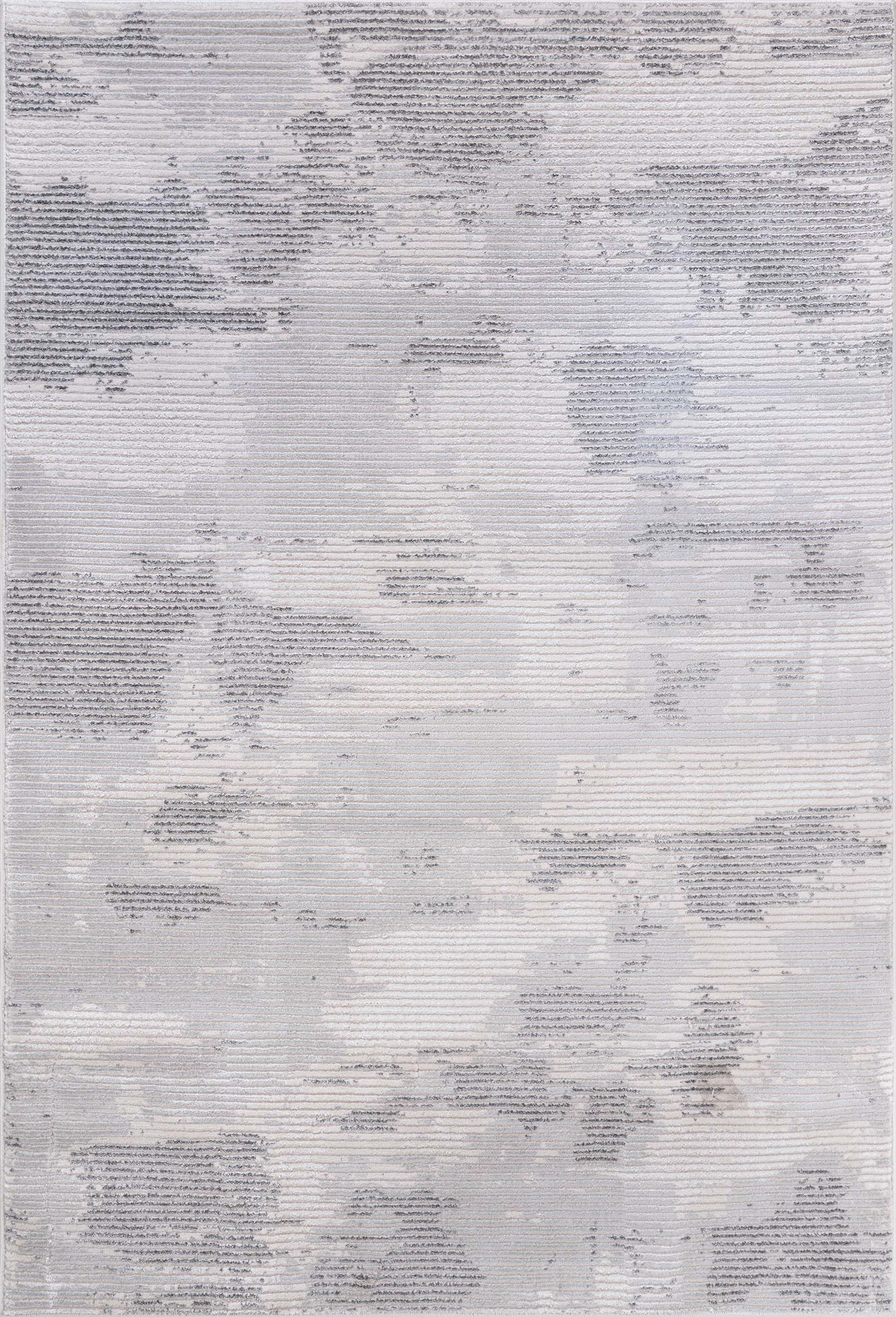 Modern Abstract Area Rug PAS3 - Gray / White