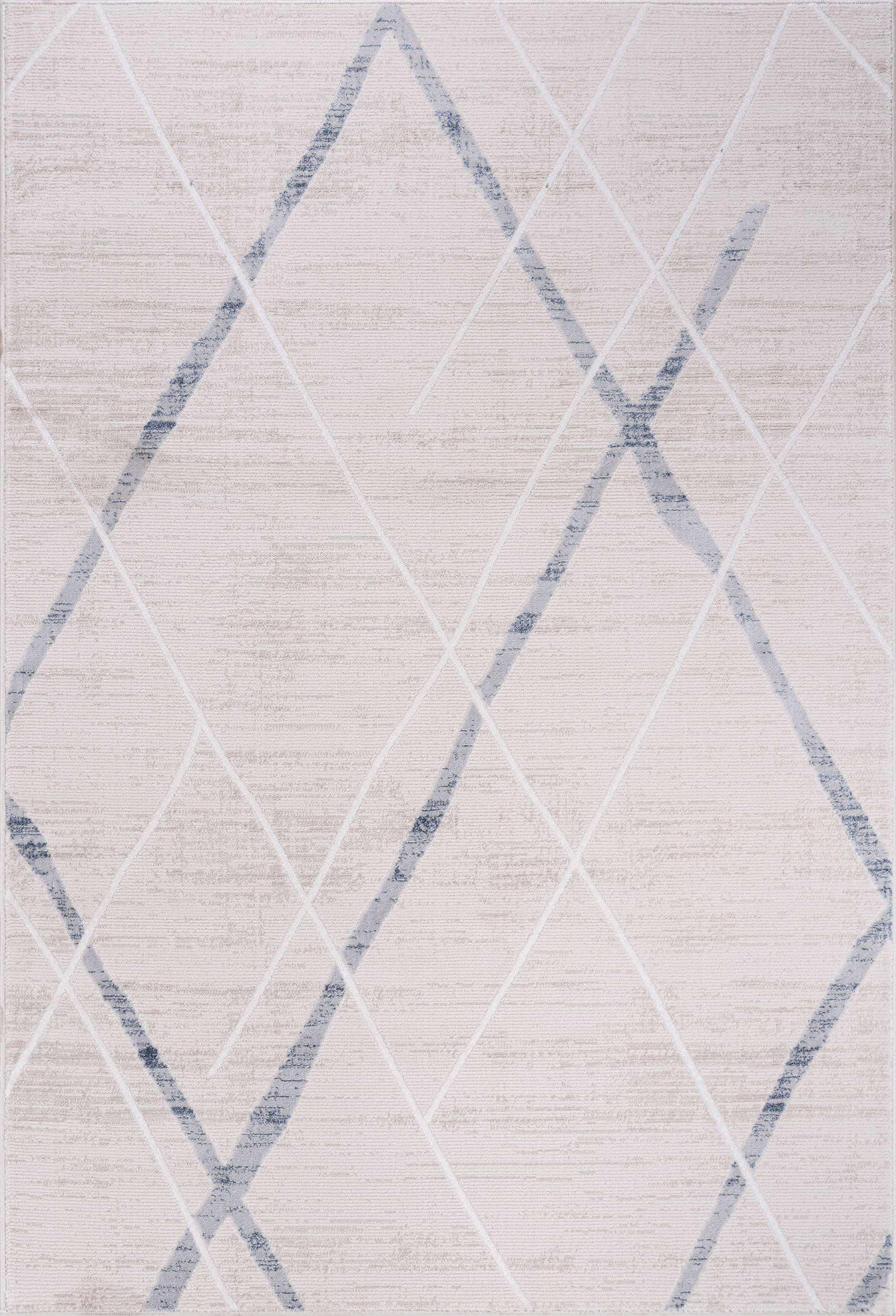 Modern Abstract Area Rug PAS7 - Blue / Beige