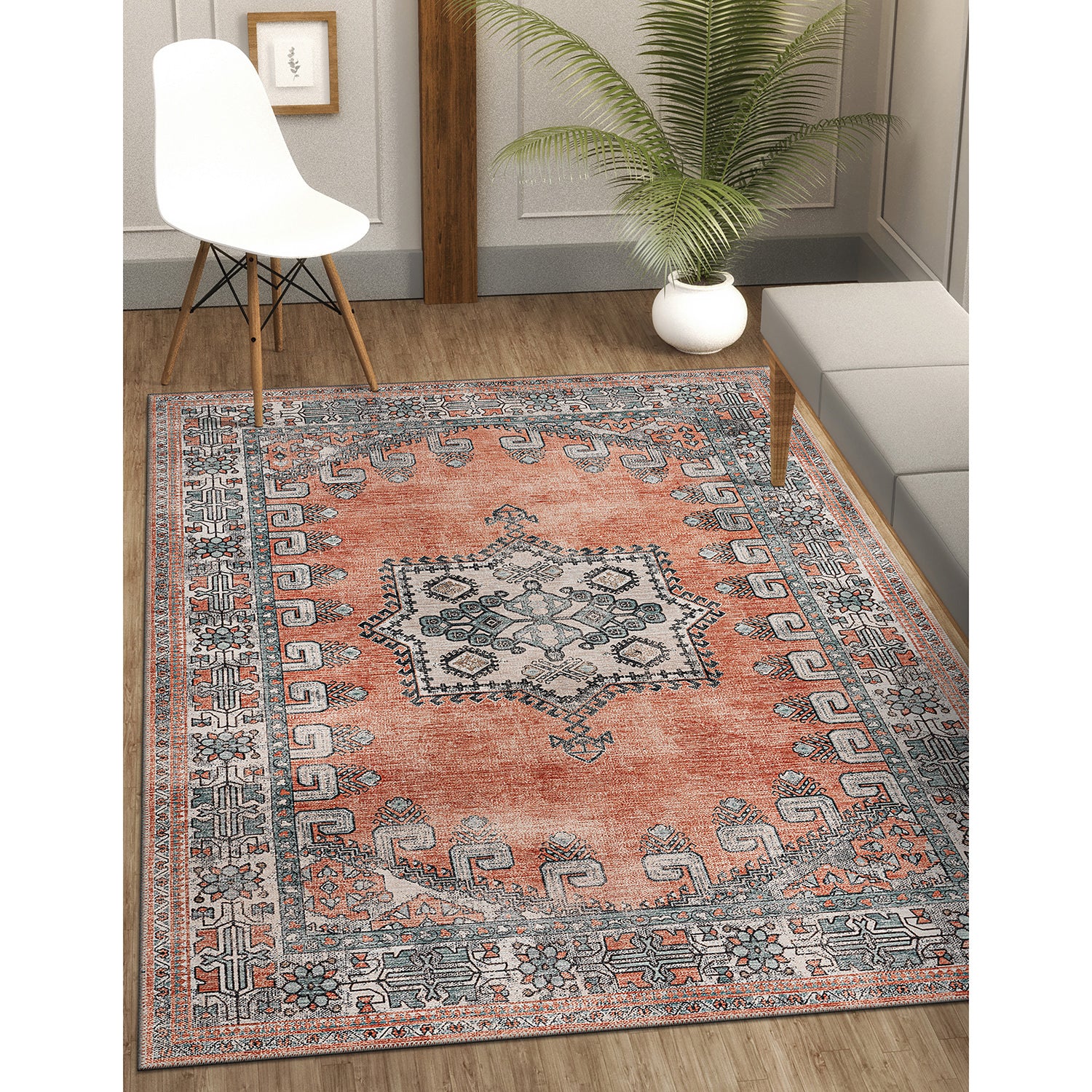 Persian Indoor Rug 4002-Orange