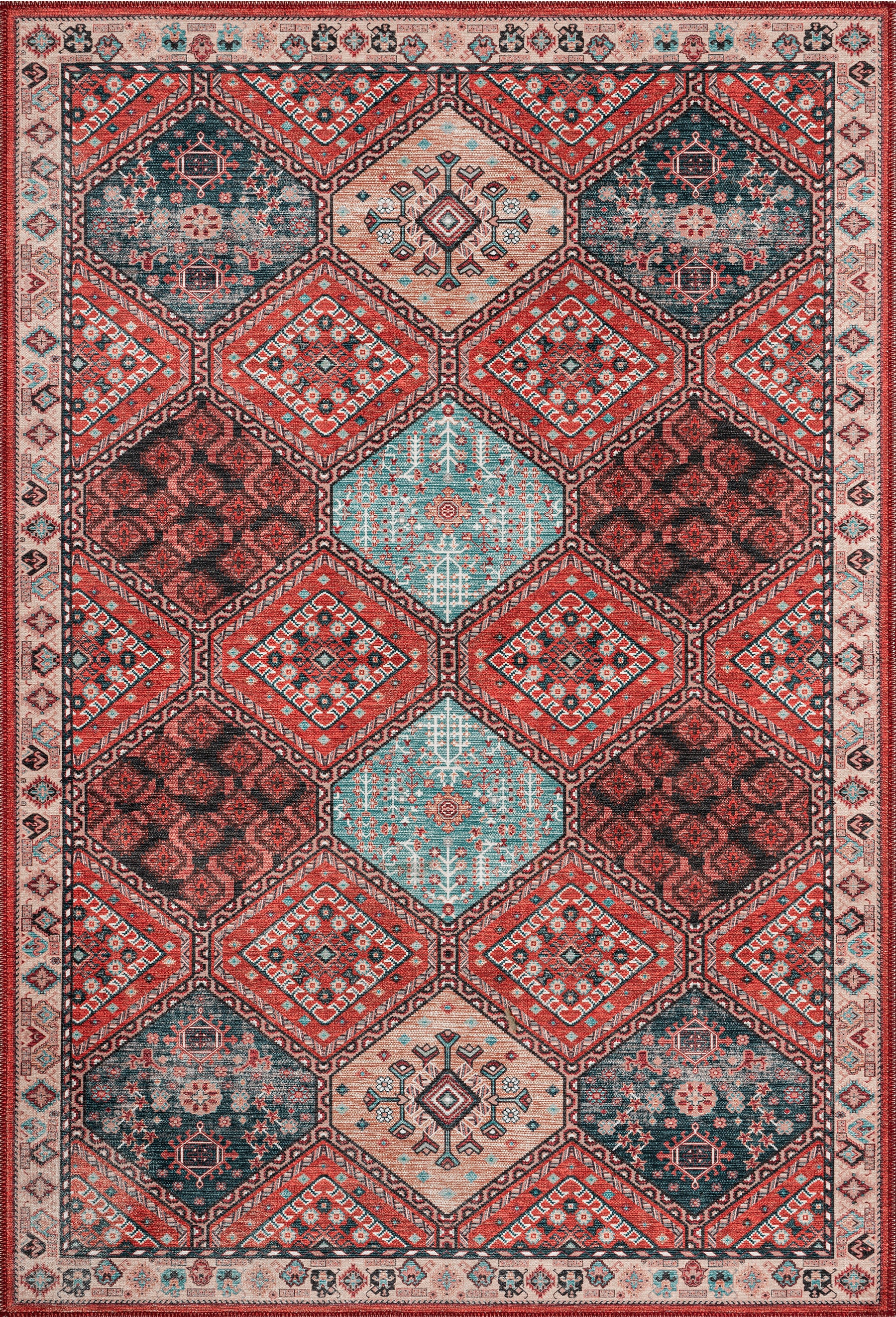 Persian Indoor Rug 4003-Rust Red