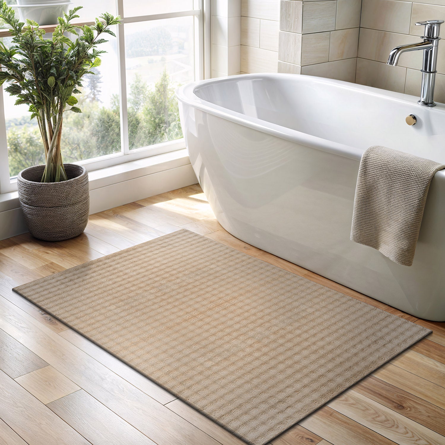 Puff Ultra Soft Plush Area Rugs Beige