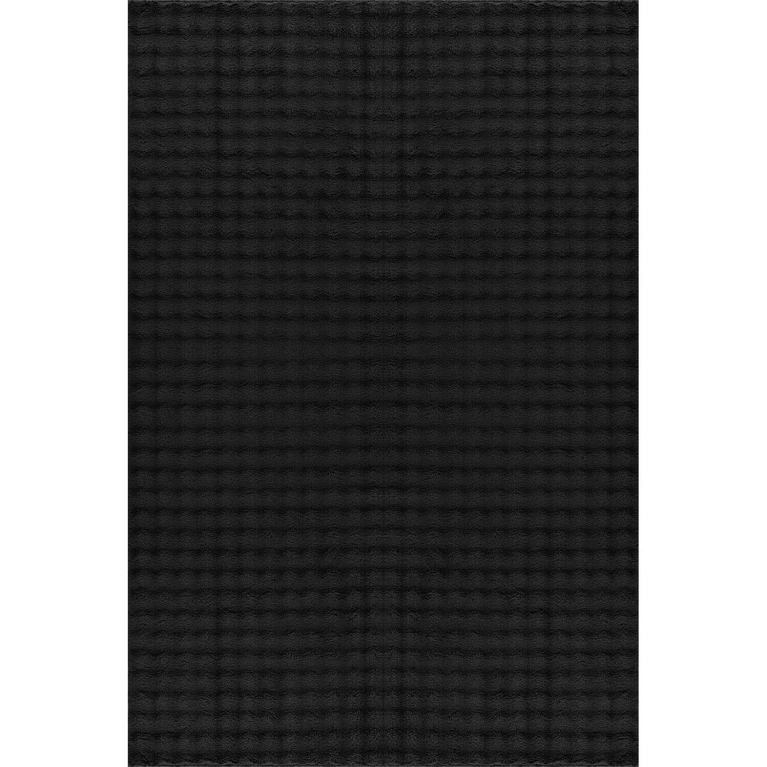 Puff Ultra Soft Plush Area Rugs Black