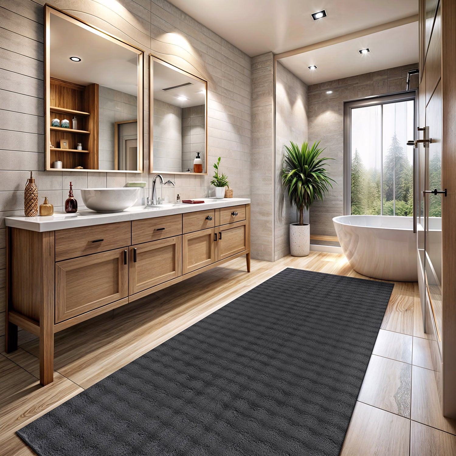 Puff Ultra Soft Plush Area Rugs Dark Gray