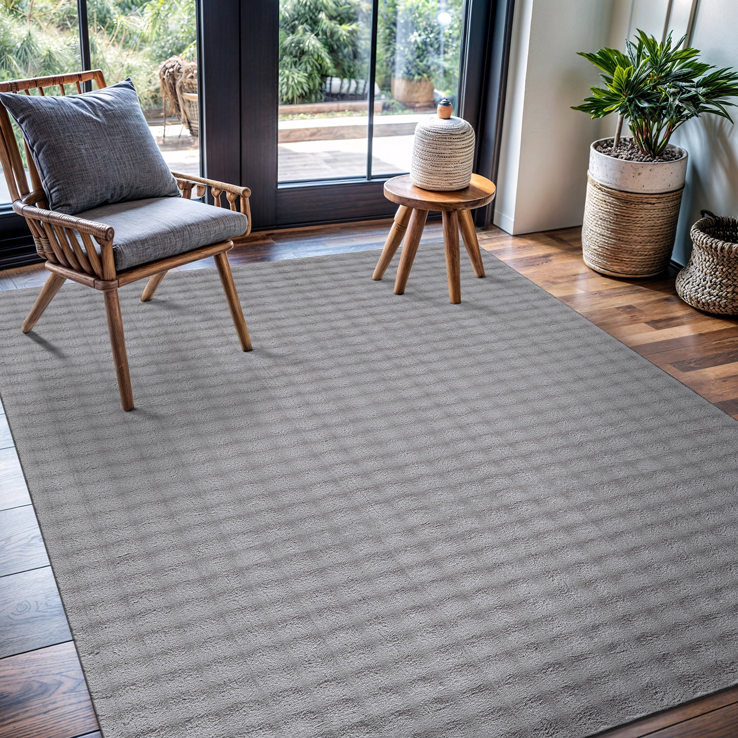 Puff Ultra Soft Plush Area Rugs Gray