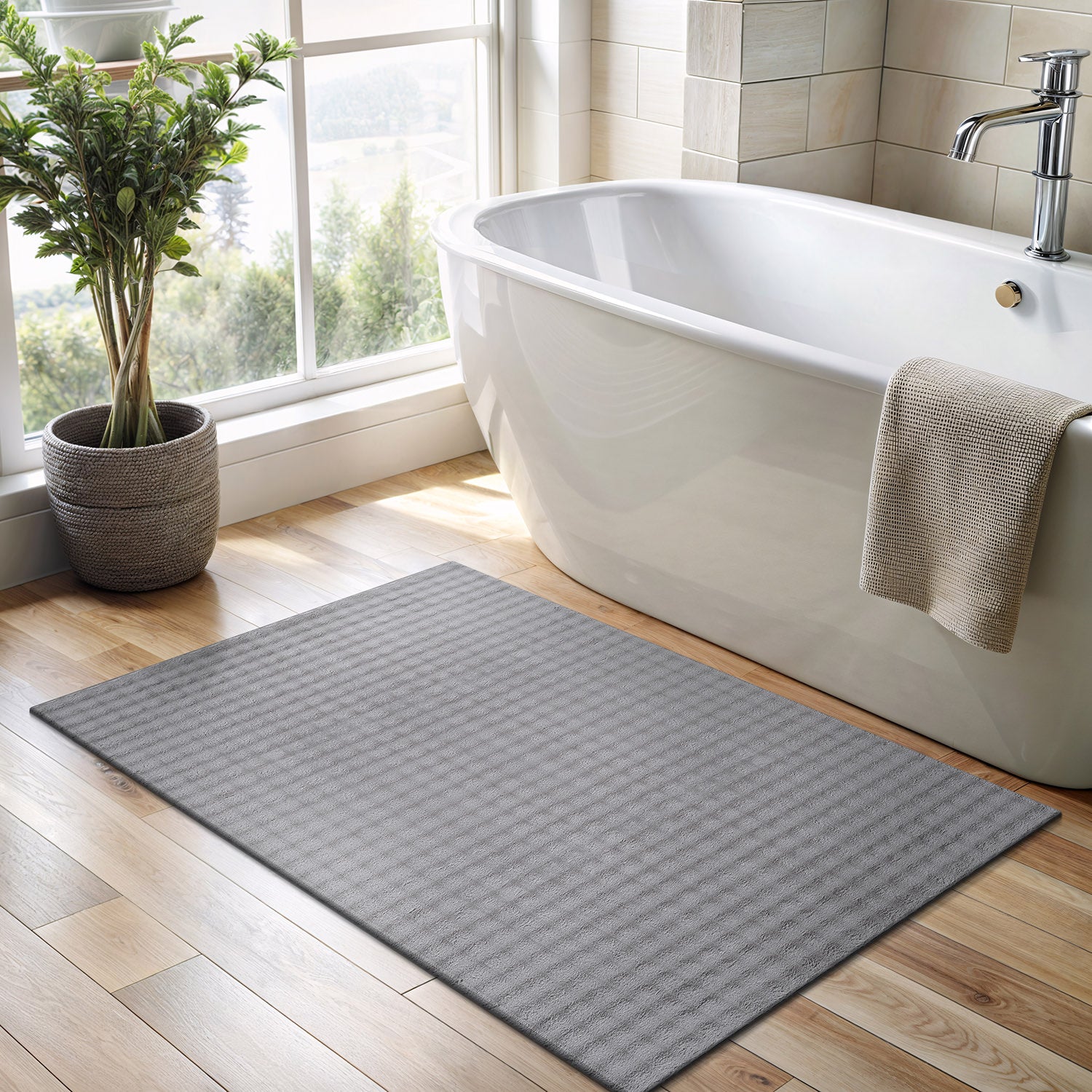 Puff Ultra Soft Plush Area Rugs Gray