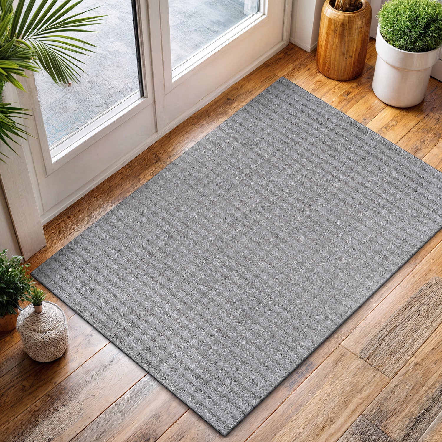 Puff Ultra Soft Plush Area Rugs Gray