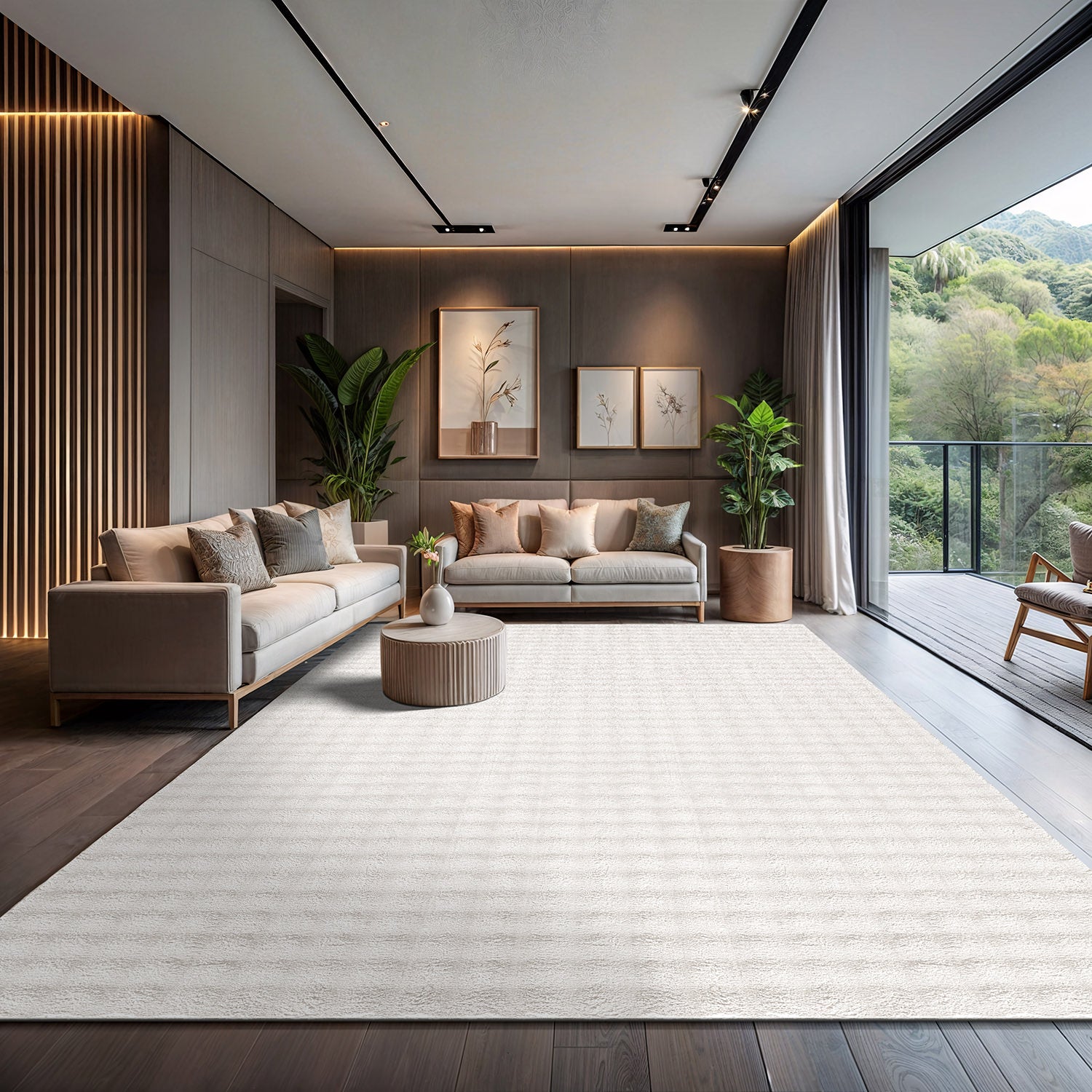 Puff Ultra Soft Plush Area Rugs White