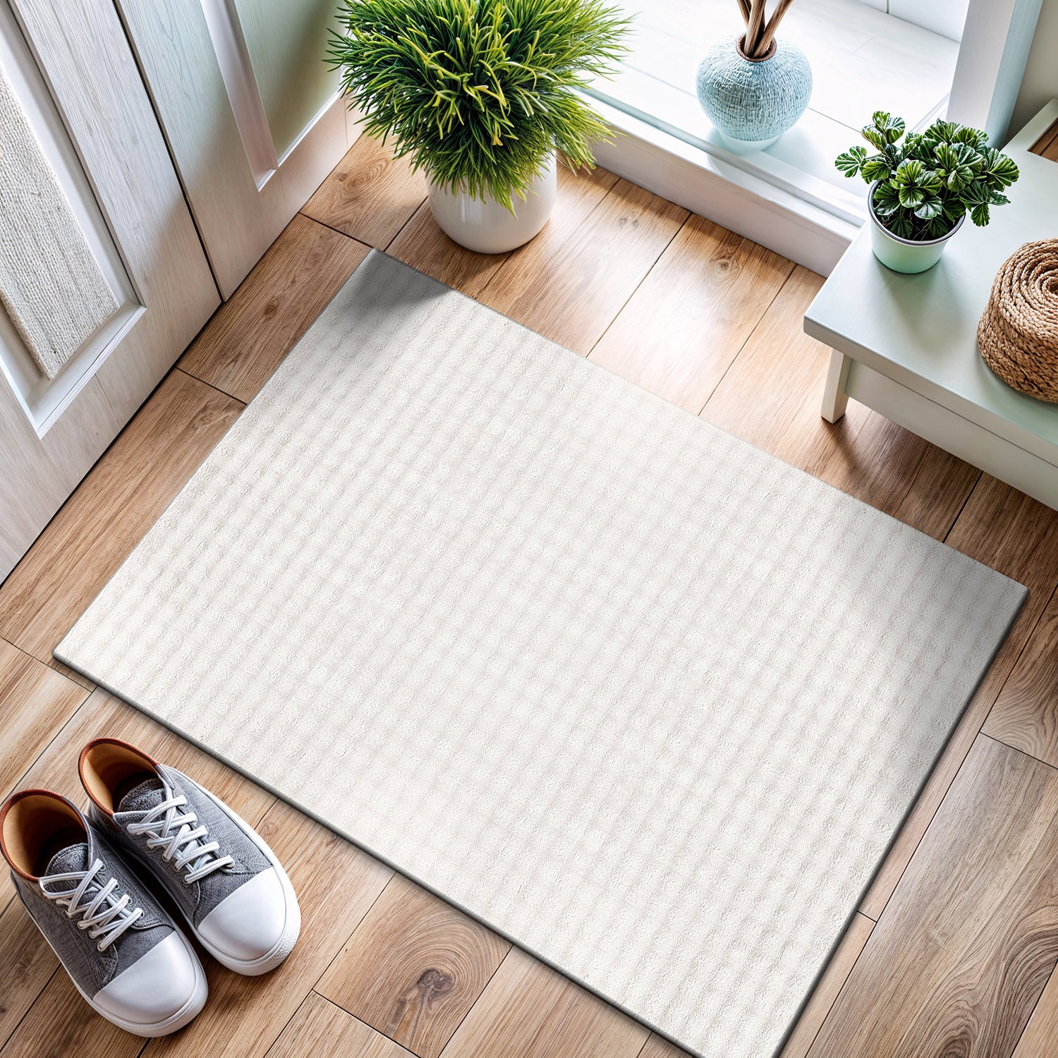 Puff Ultra Soft Plush Area Rugs White