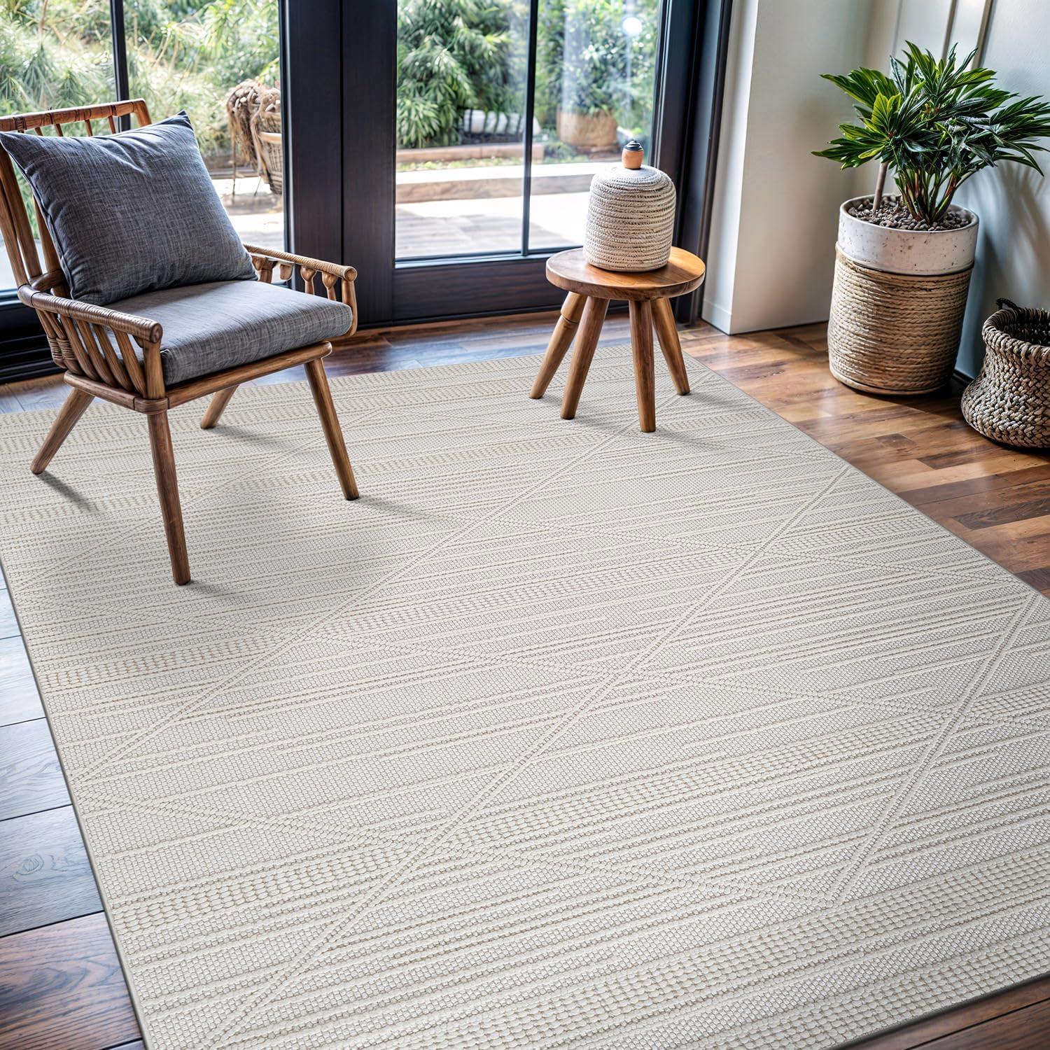 Micro Loop Area Rugs GY1 - White