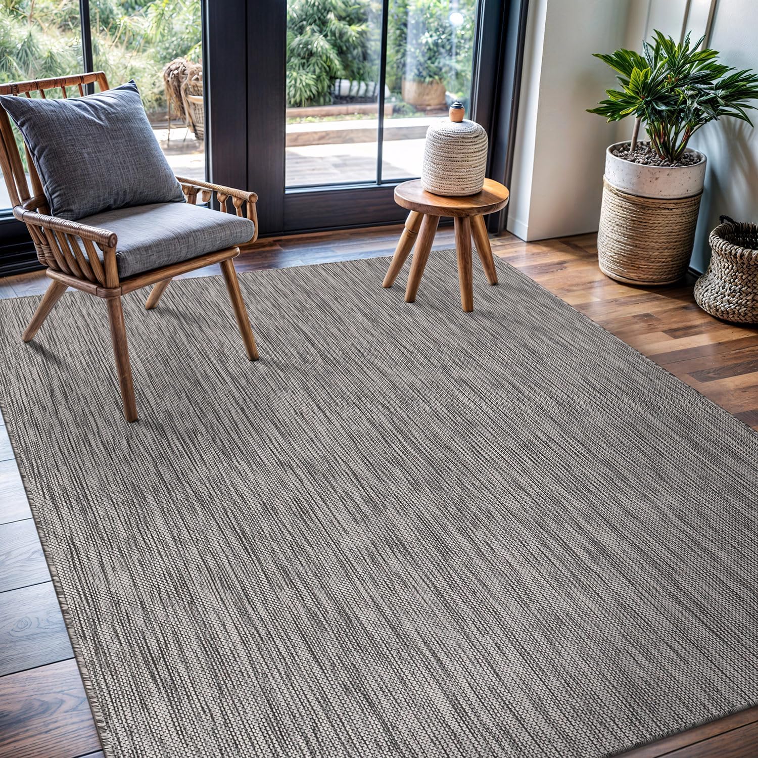 Solid Outdoor Rugs Gray