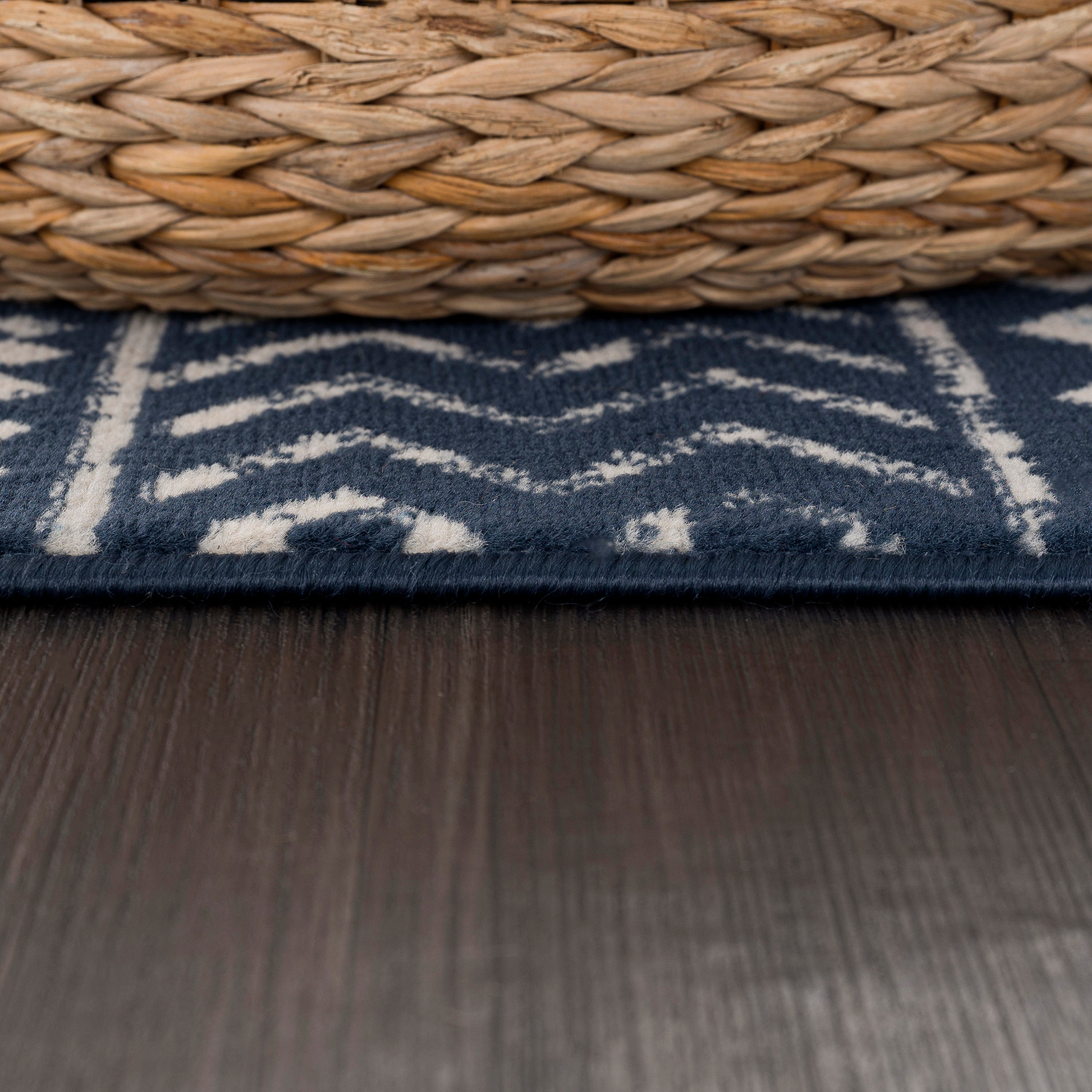 Crystal Boho Area Rugs Navy Blue