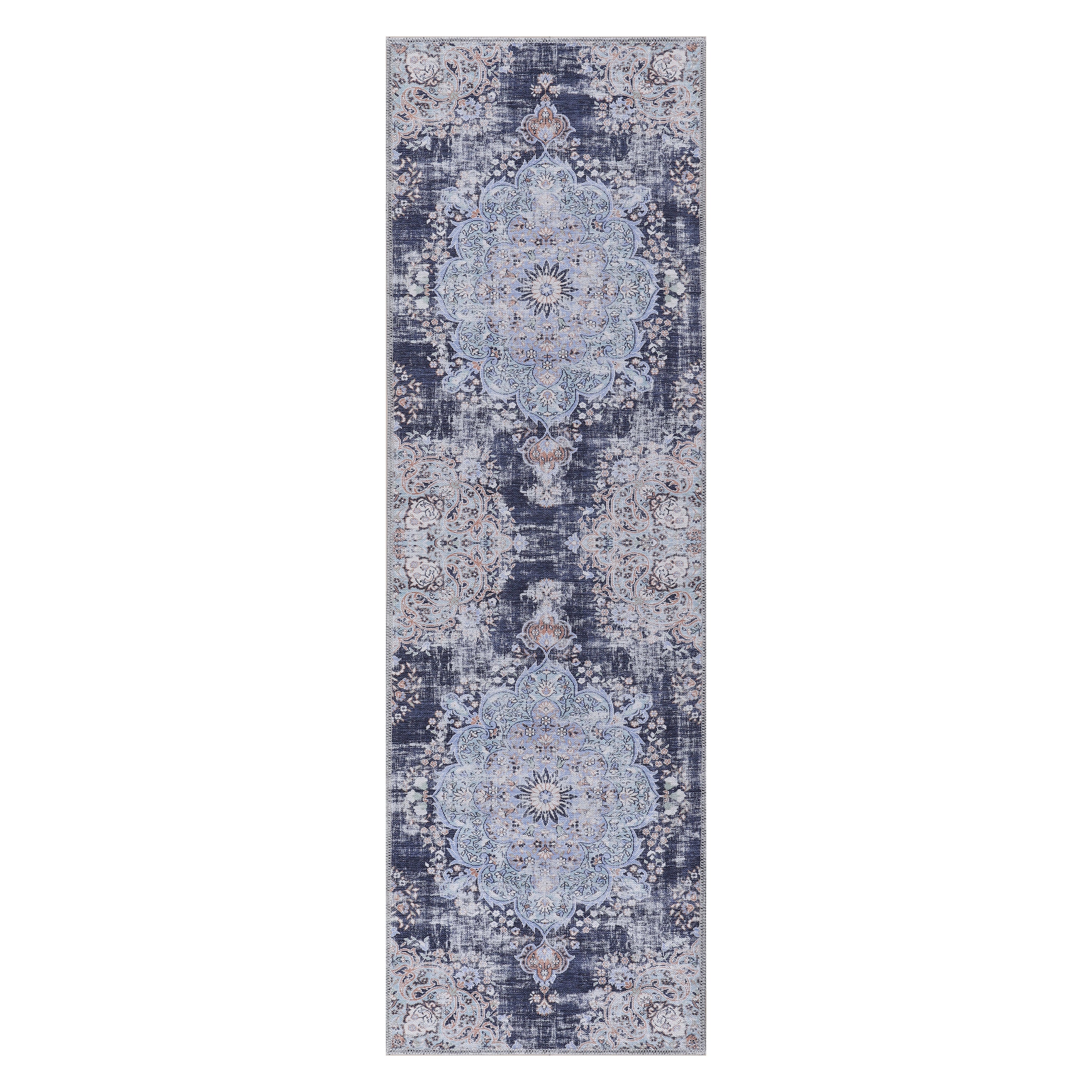 Distressed Area Rugs Navy Blue