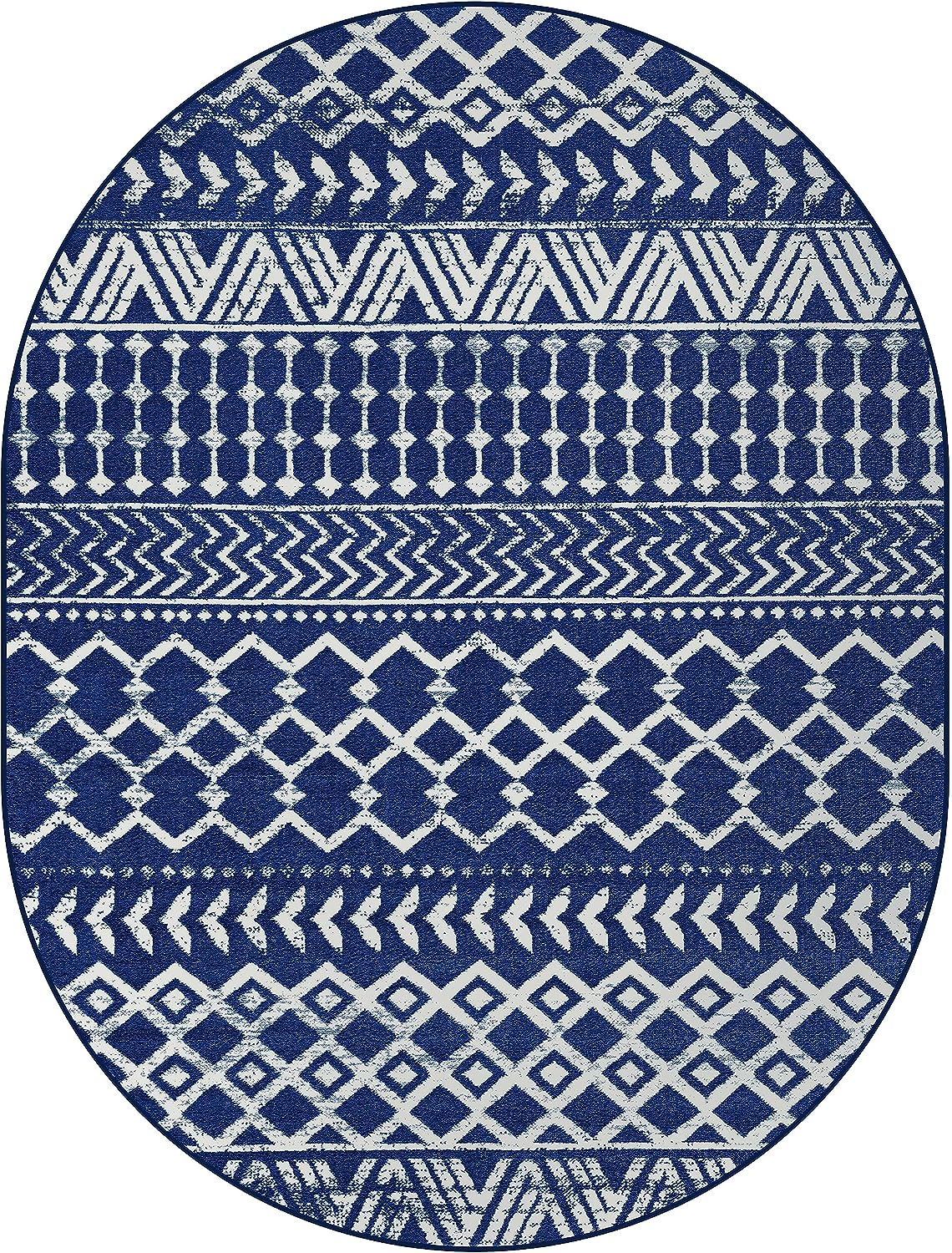 Crystal Boho Area Rugs Navy Blue