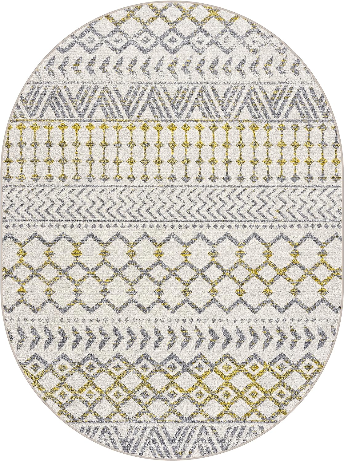 Crystal Boho Area Rugs Yellow