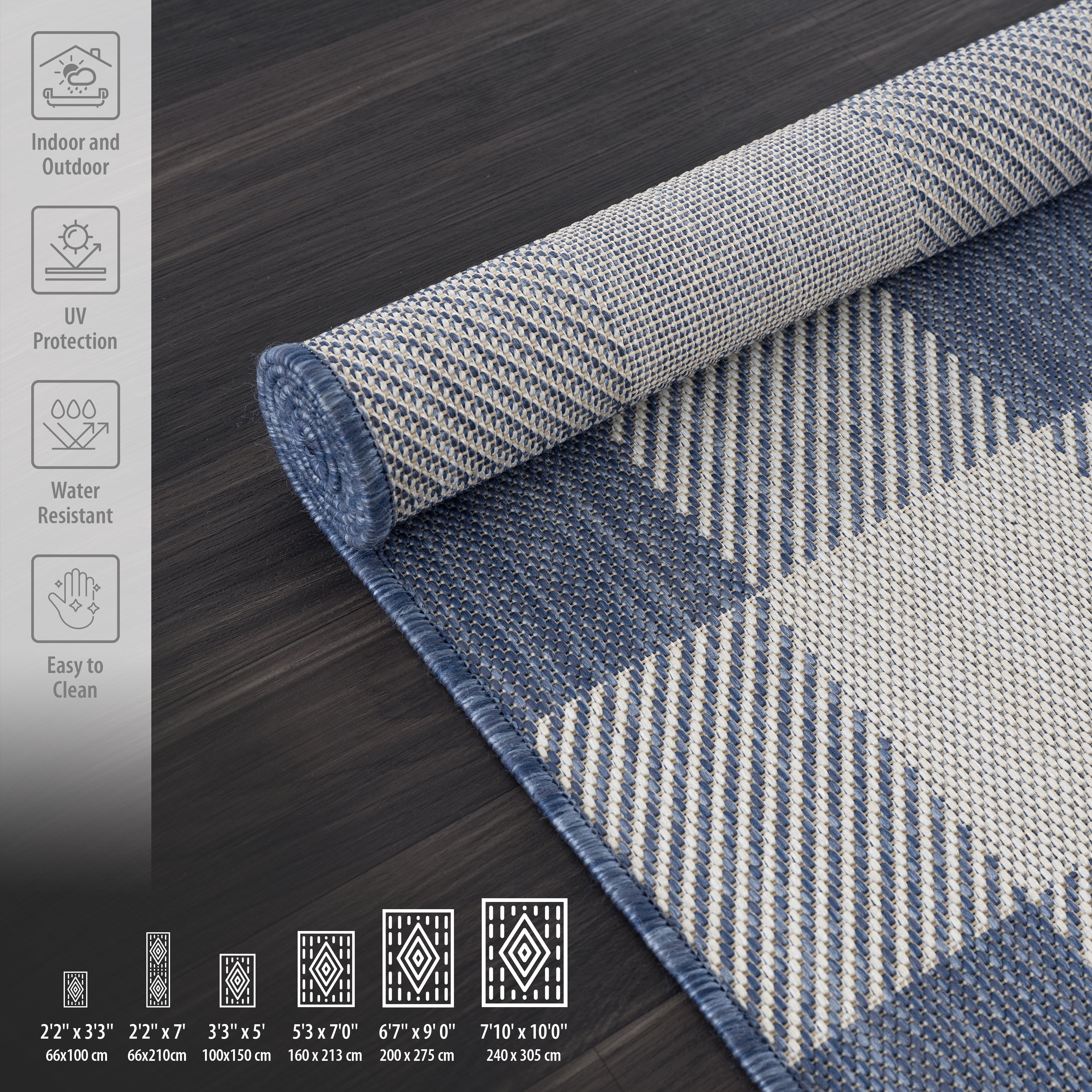 Buffalo Outdoor Rugs Blue