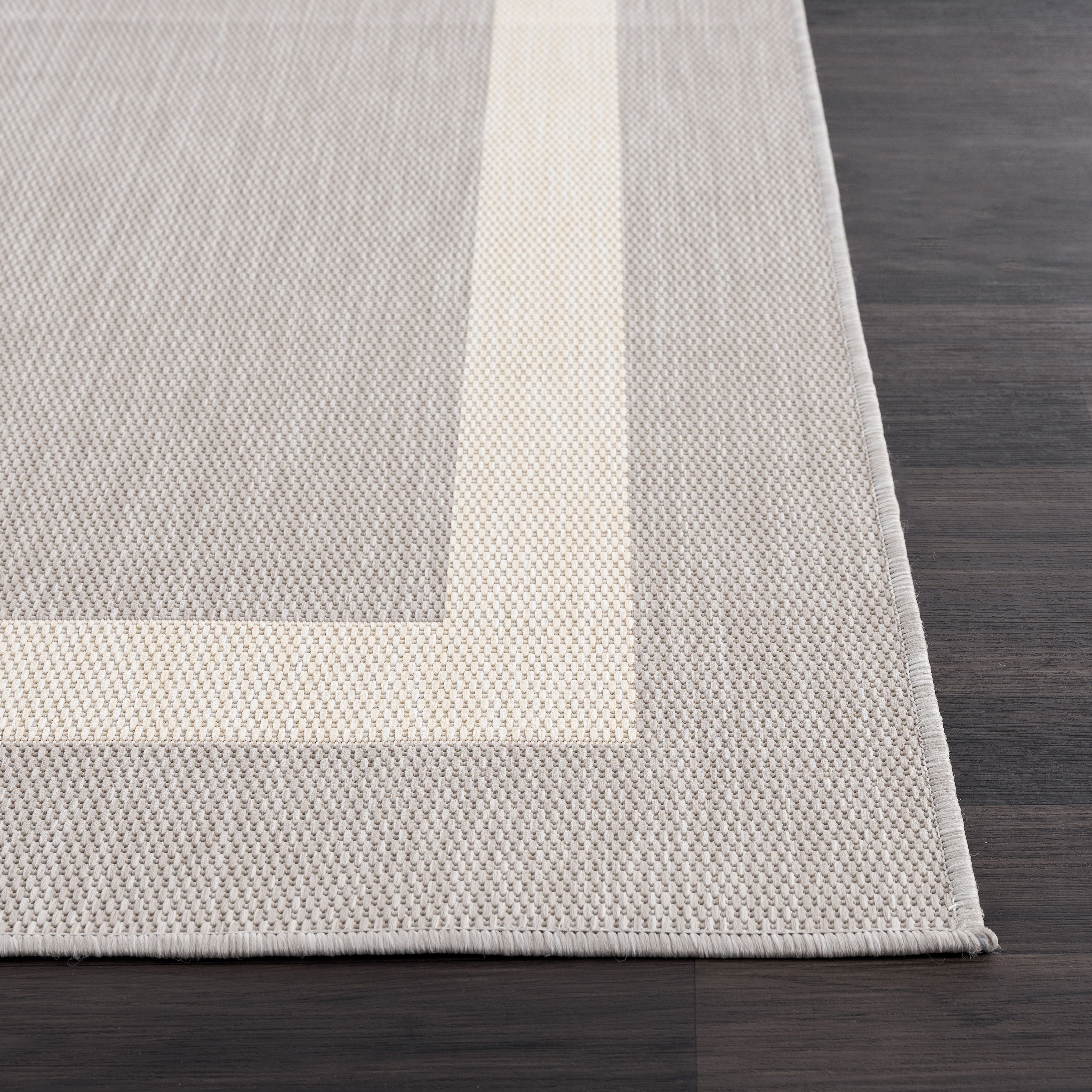 Bordered Outdoor Rugs Grey