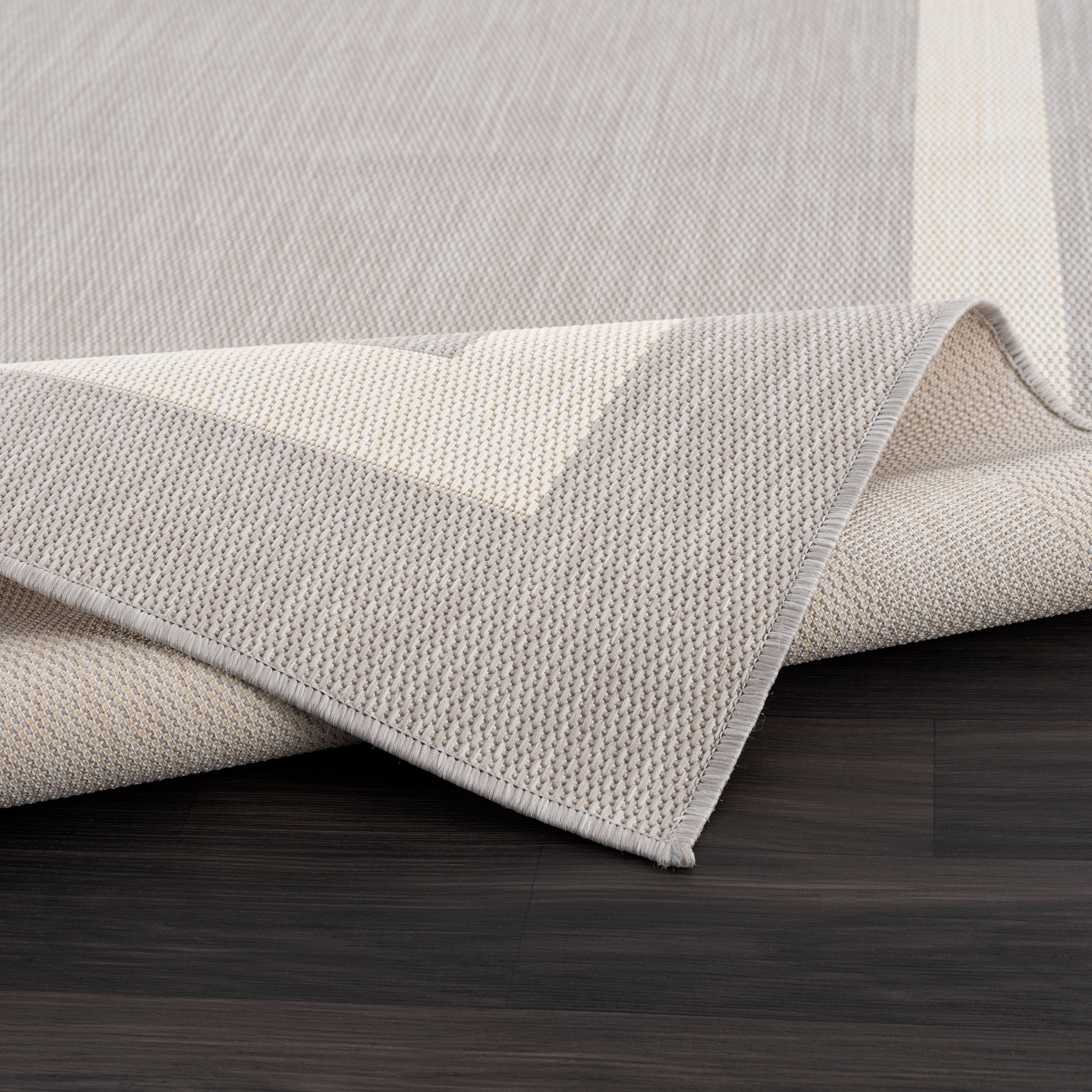 Bordered Outdoor Rugs Grey