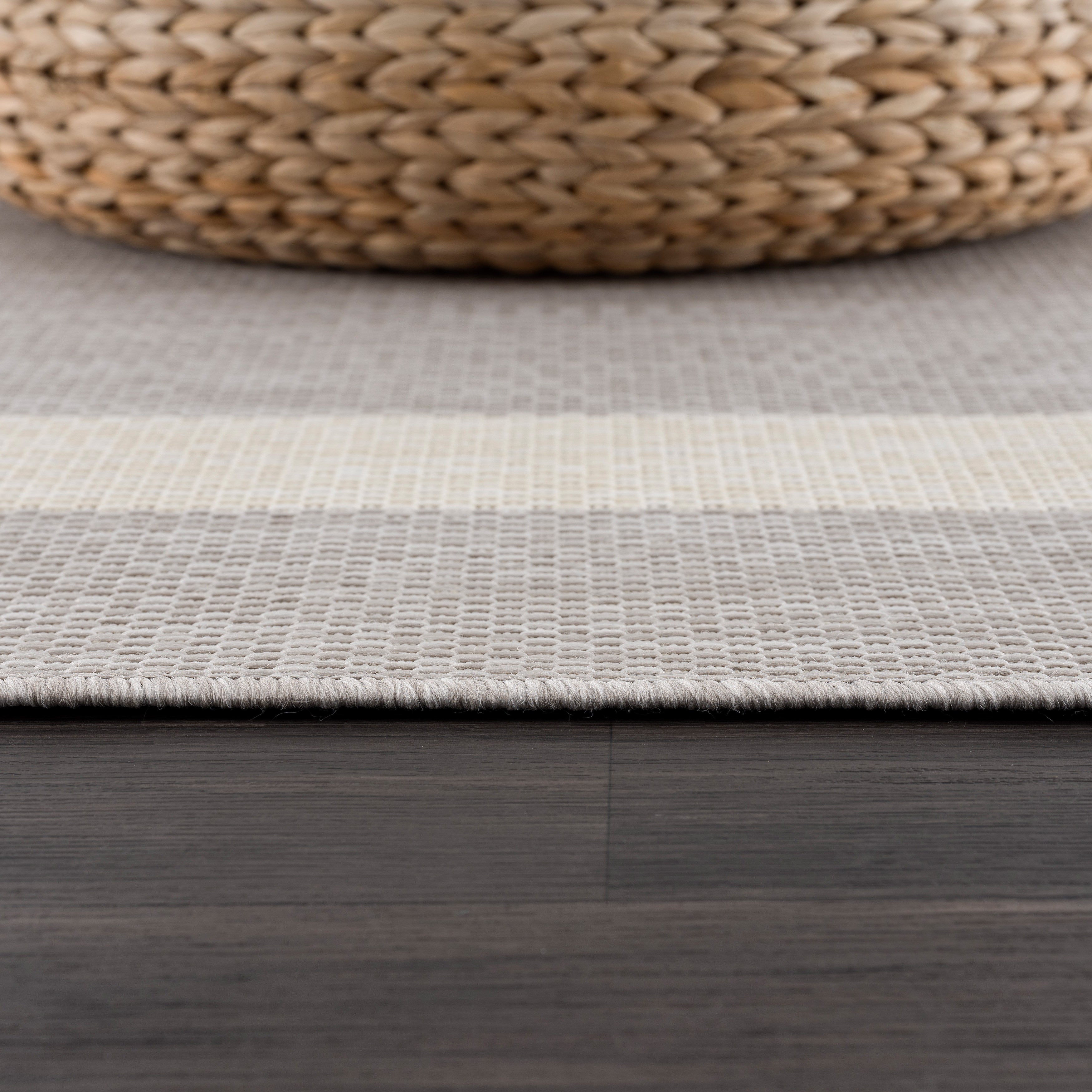 Bordered Outdoor Rugs Grey