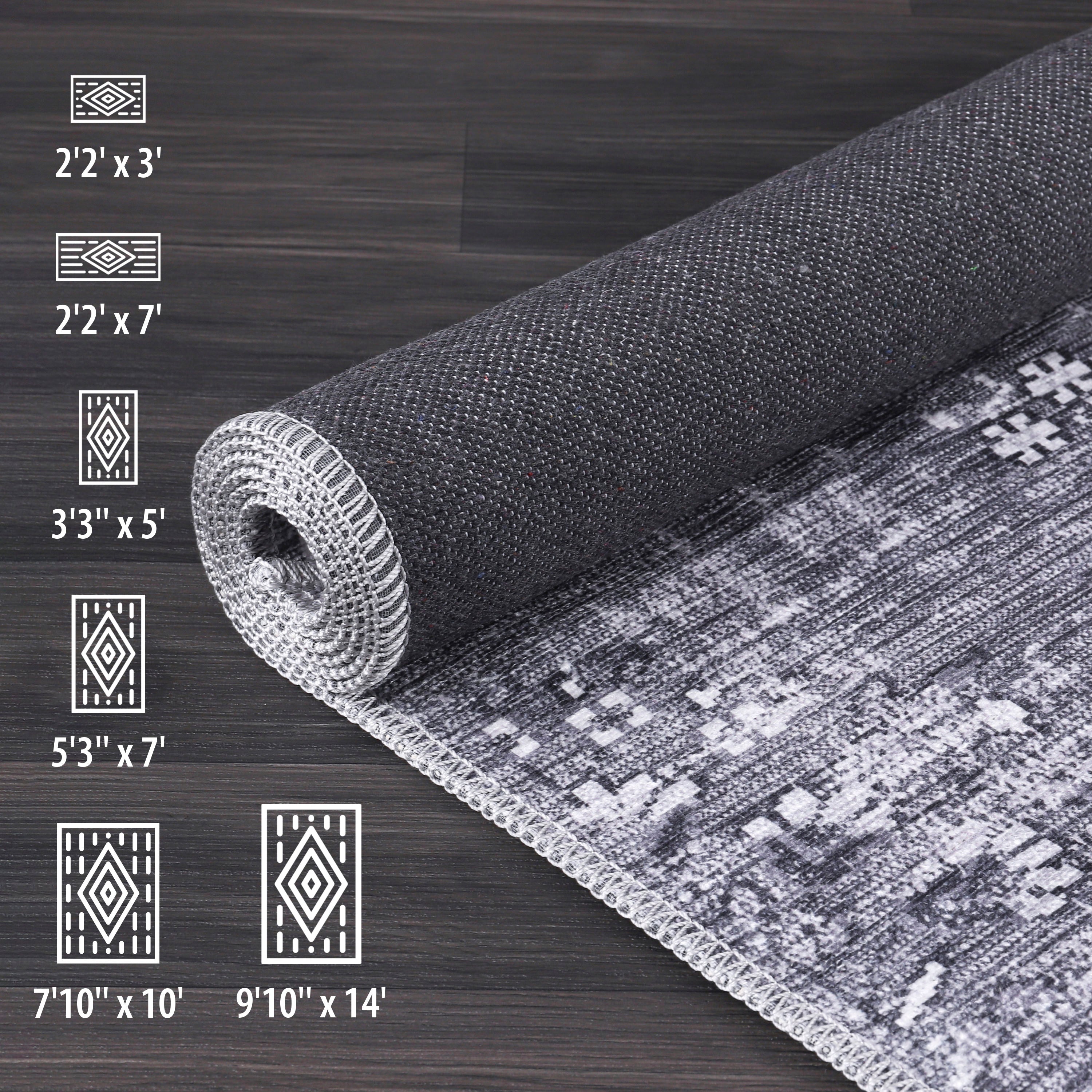 Distressed Area Rugs Grey
