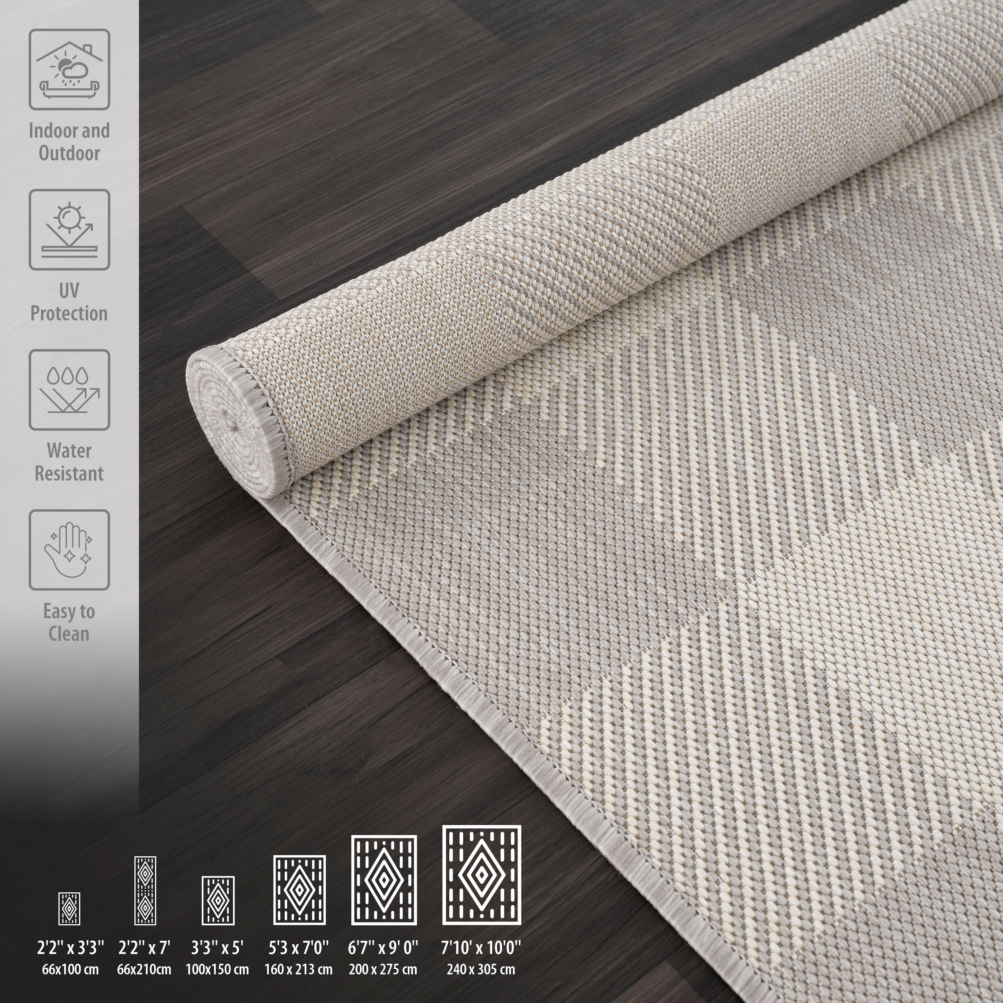 Buffalo Outdoor Rugs Light Grey
