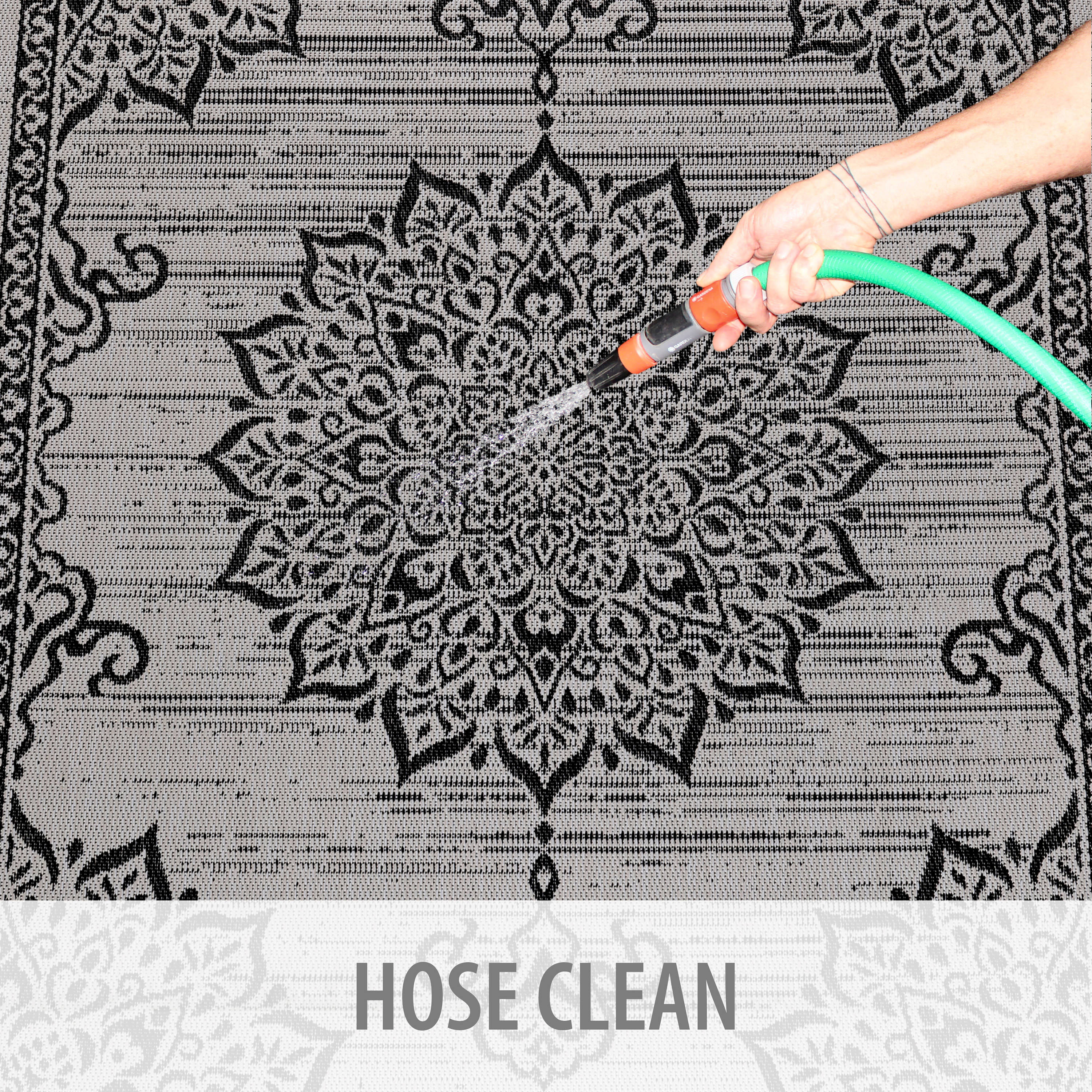 Summer Medallion Outdoor Rug White