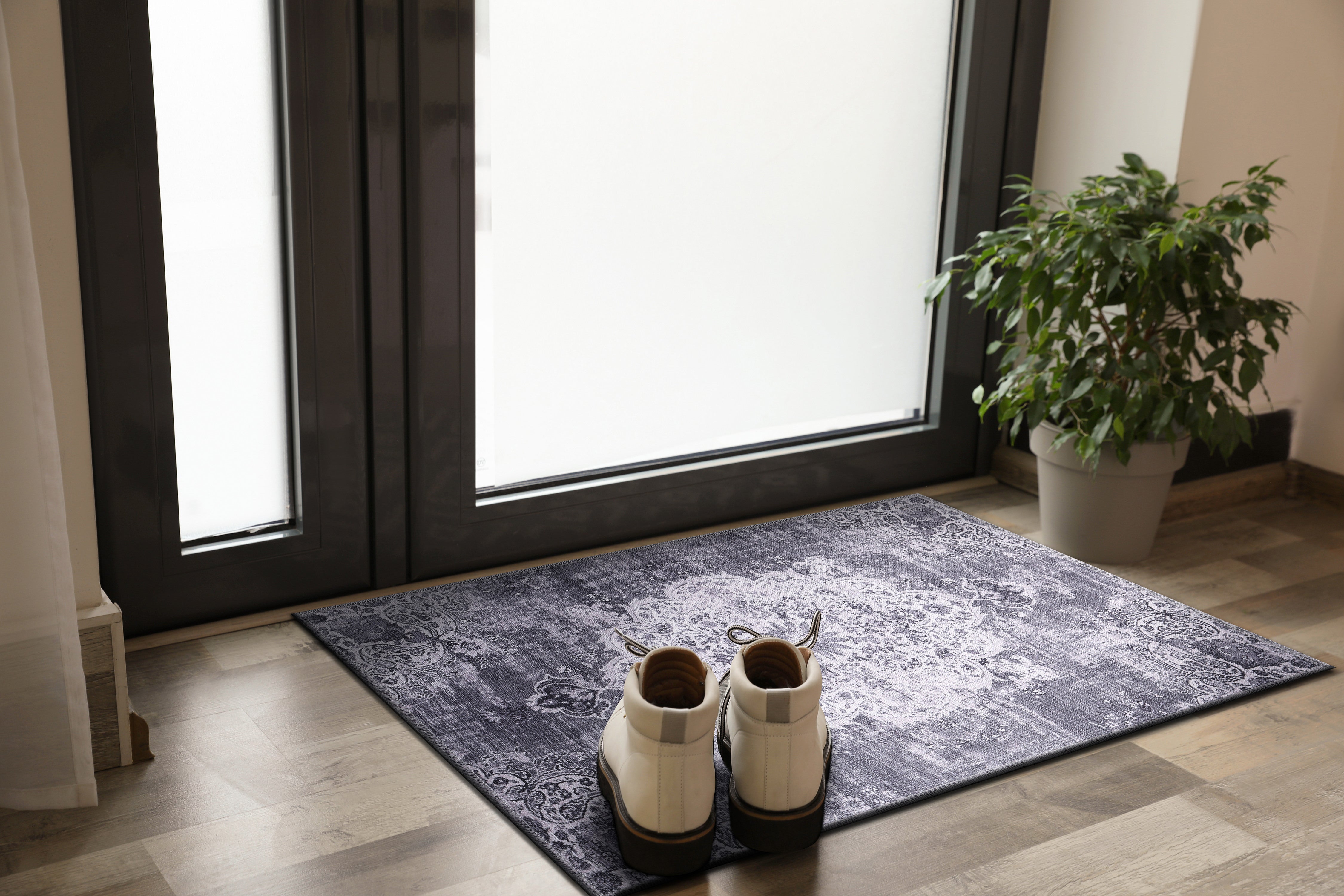 Distressed Area Rugs Grey