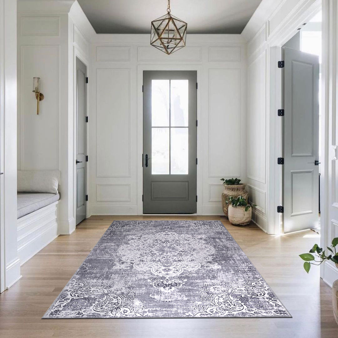 Distressed Area Rugs Grey