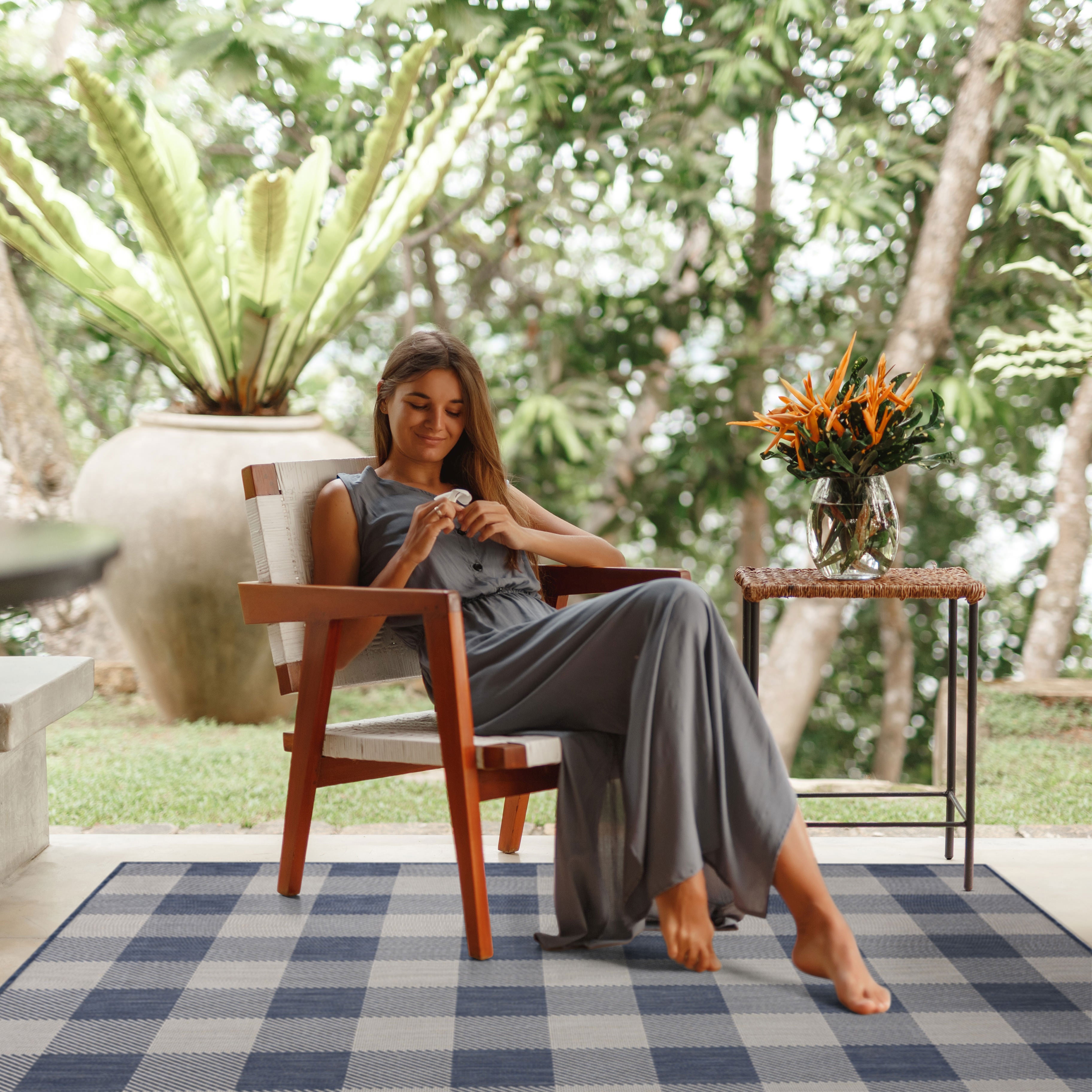 Buffalo Outdoor Rugs Blue