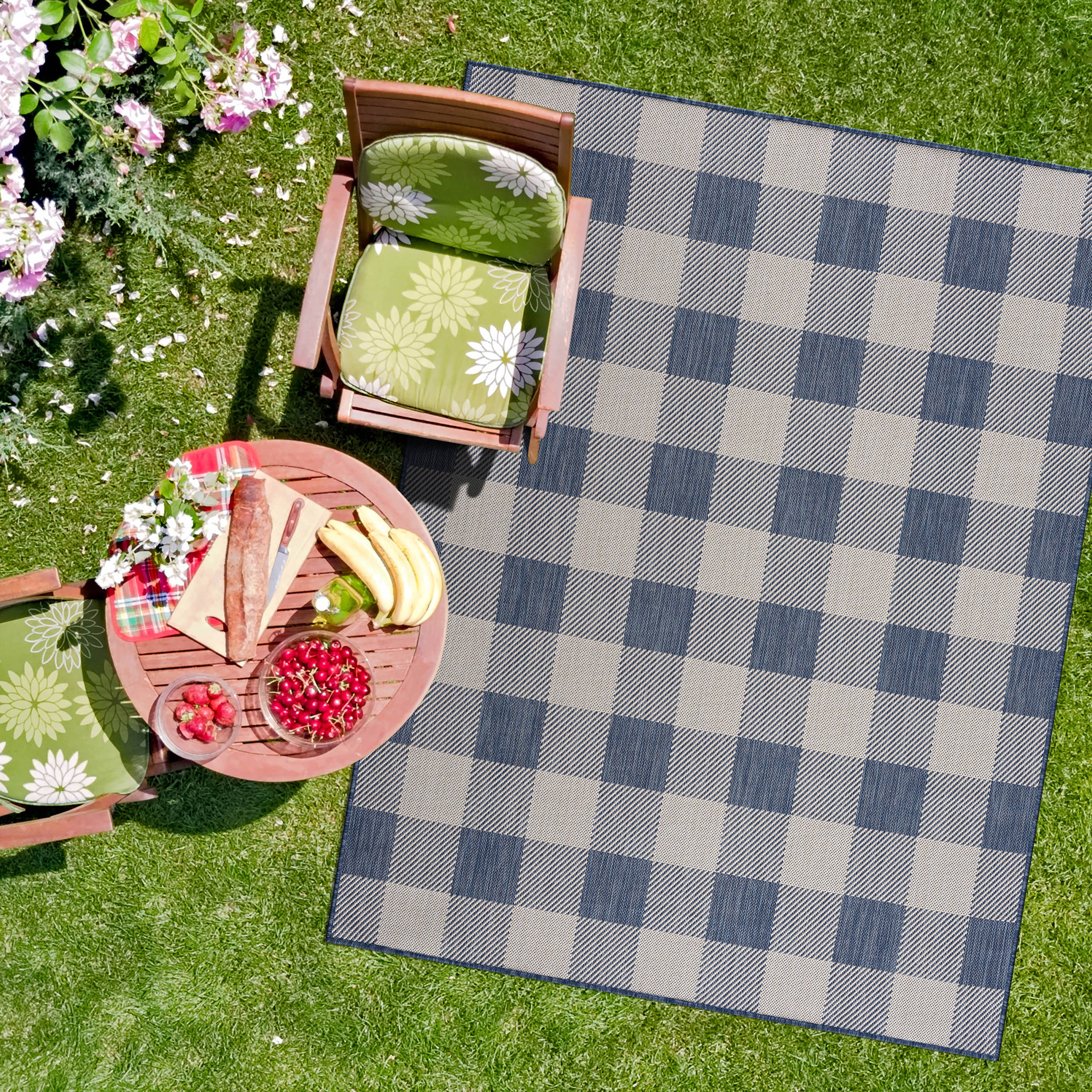 Buffalo Outdoor Rugs Blue