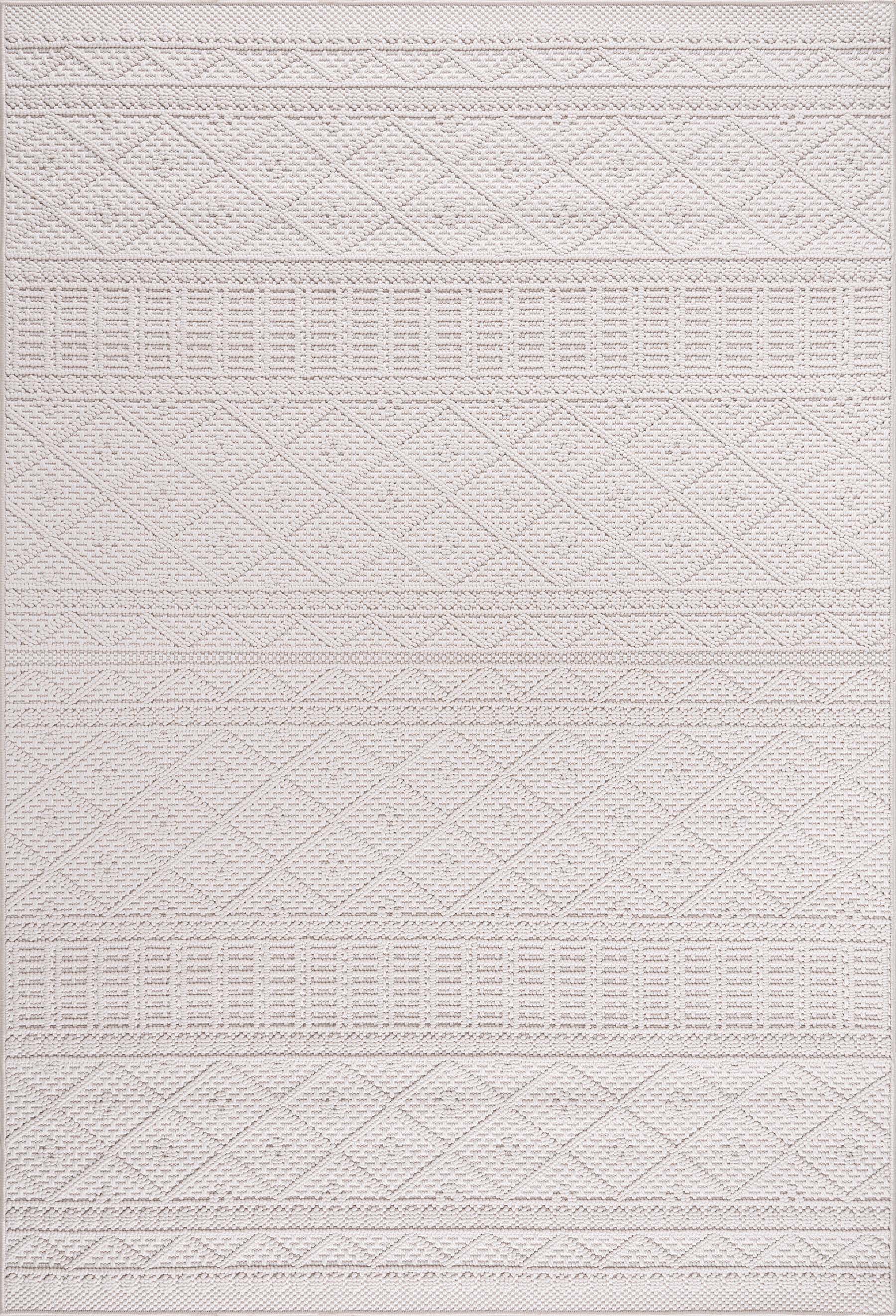 Micro Loop Area Rugs  GY4 - White / Gray