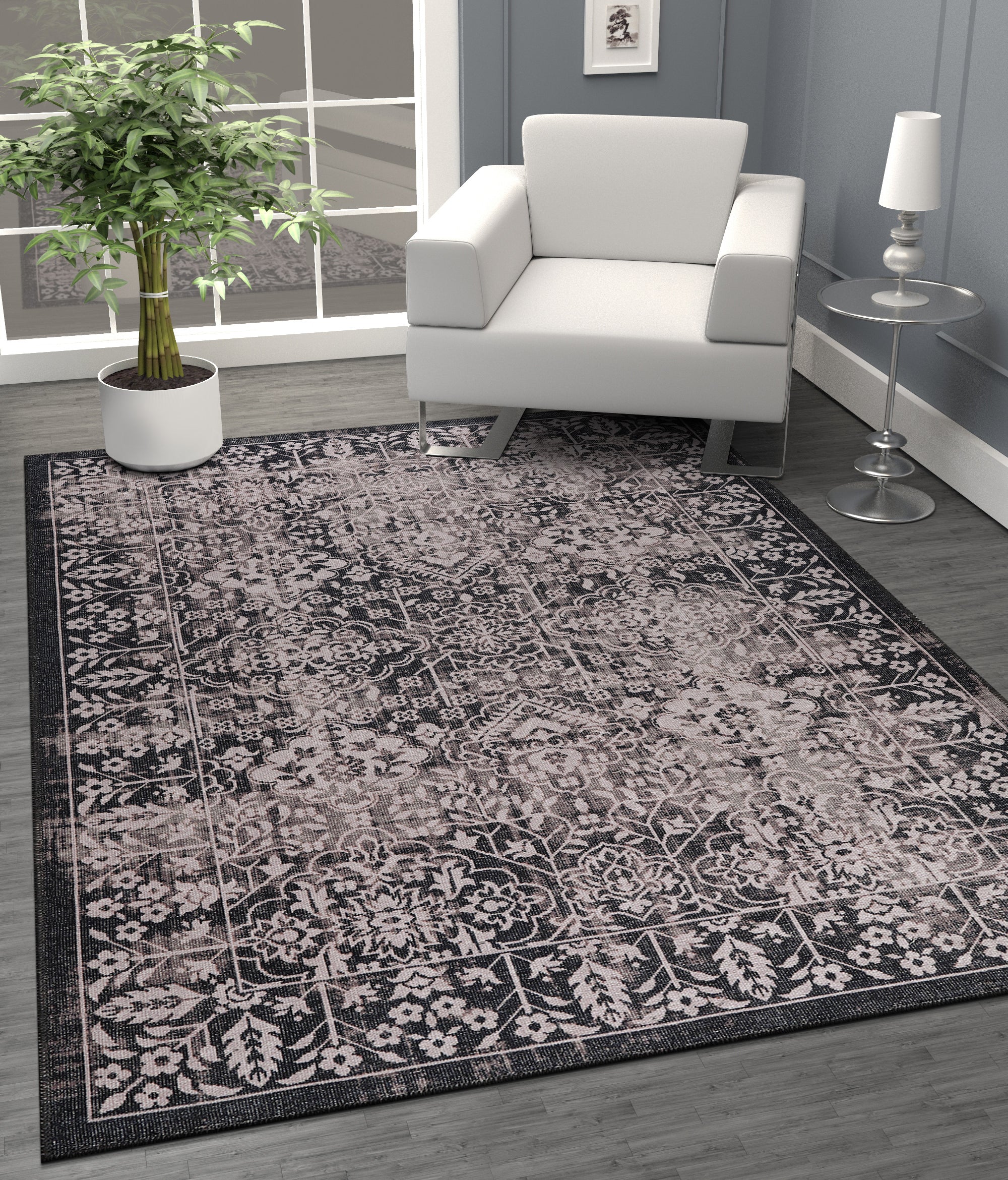 Distressed Area Rugs 2003-Beige