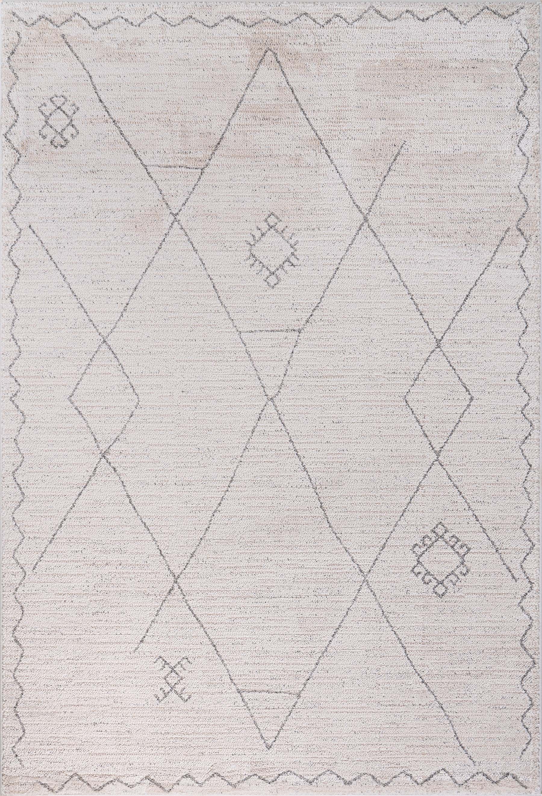 Baby Shag Area Rugs  MAT2 - Beige / Gray
