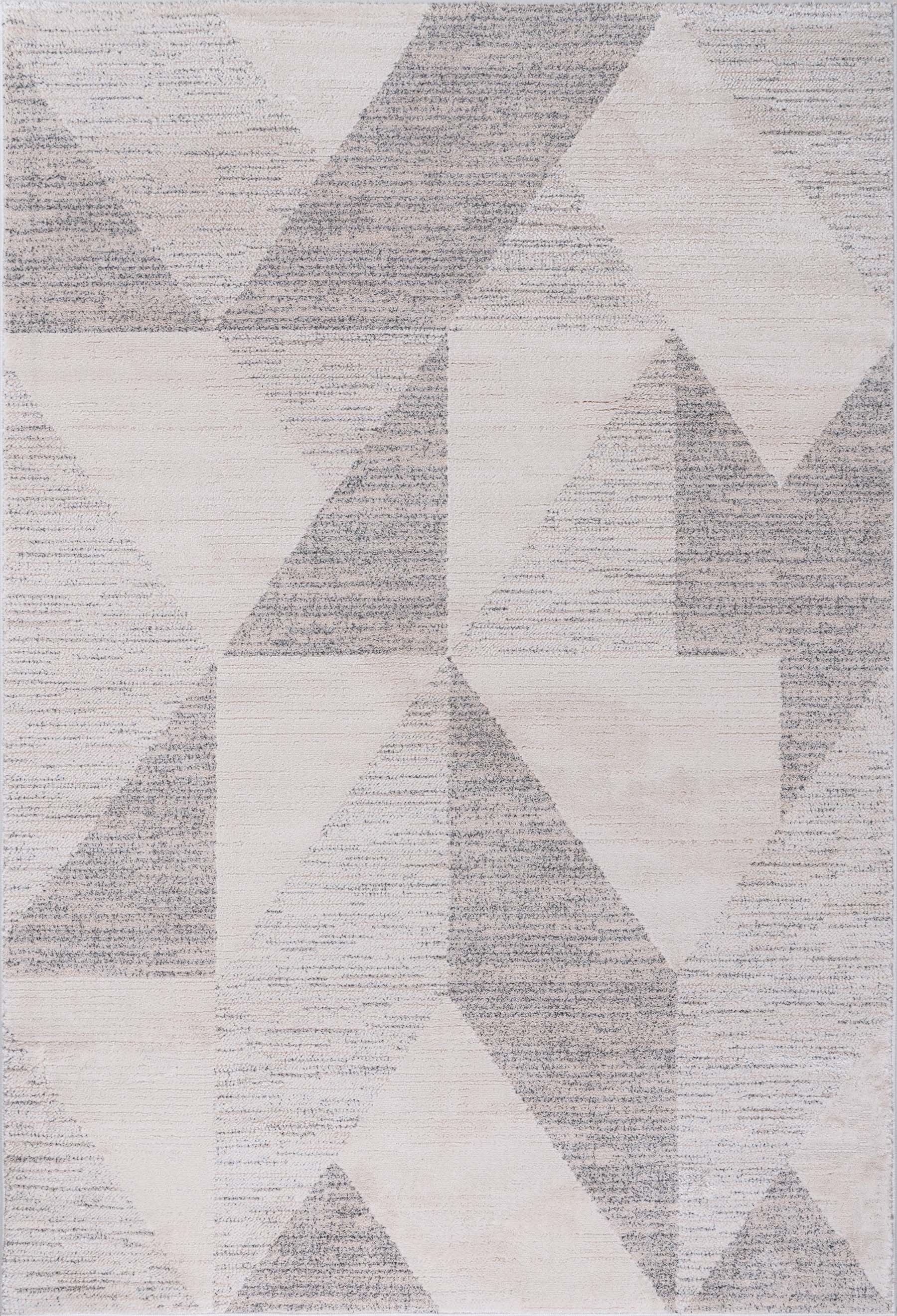 Baby Shag Area Rugs  MAT6 - Beige / Gray