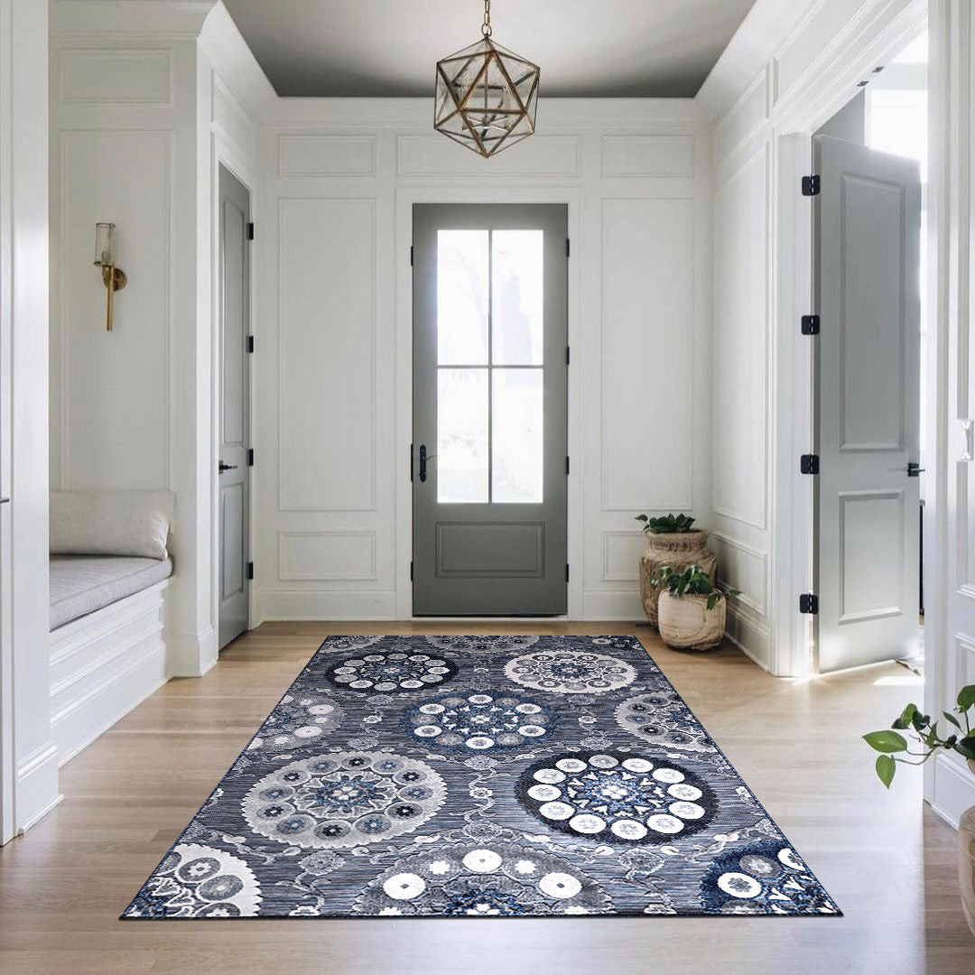 Bohemian Outdoor Rug Navy