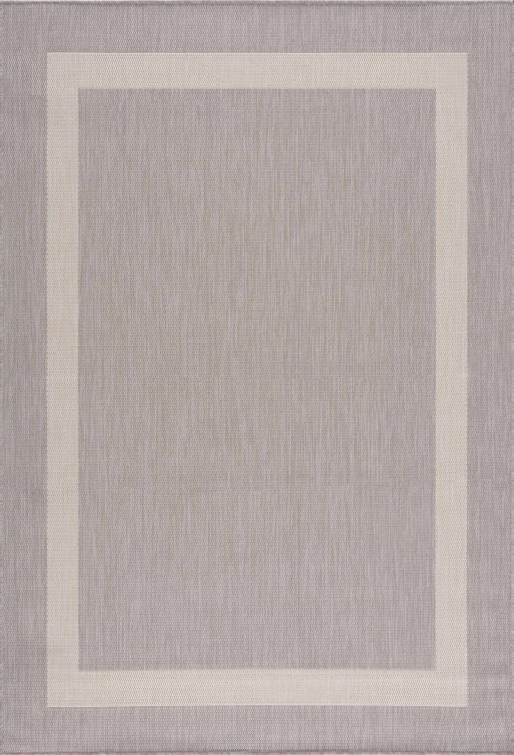 Bordered Outdoor Rugs Grey